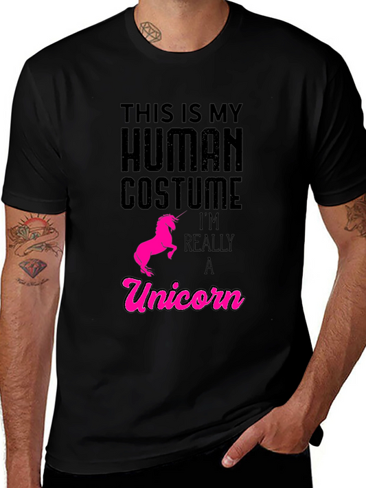 Human Costume Unicorn T-Shirt - Funny Graphic Tee