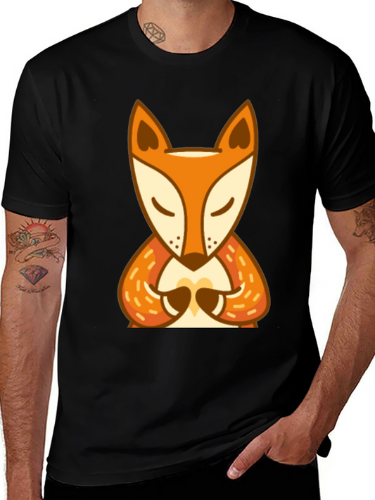 Zen Fox Graphic Tee - Meditating Animal Design