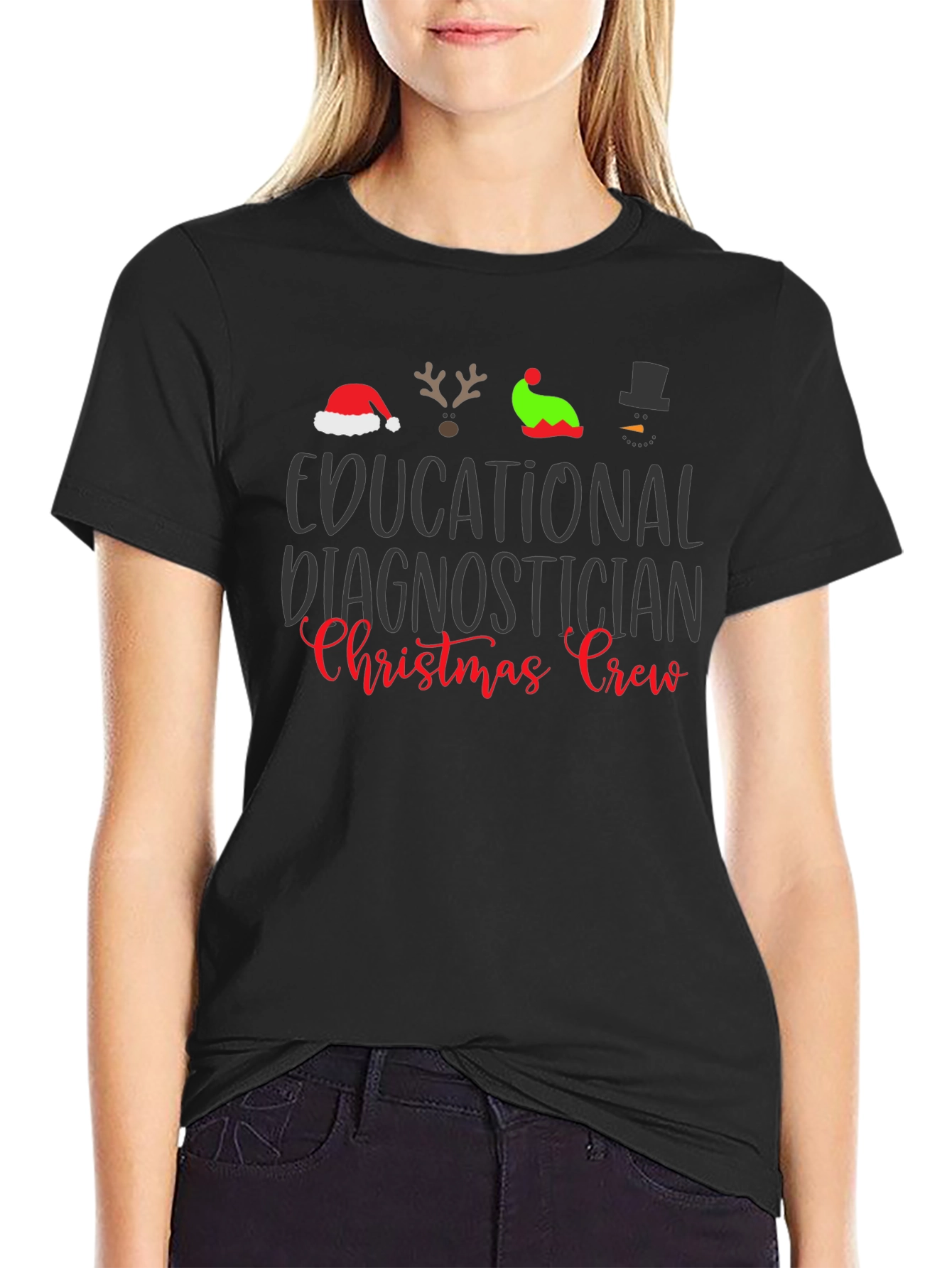 Educational Diagnostician Christmas Crew T-Shirt