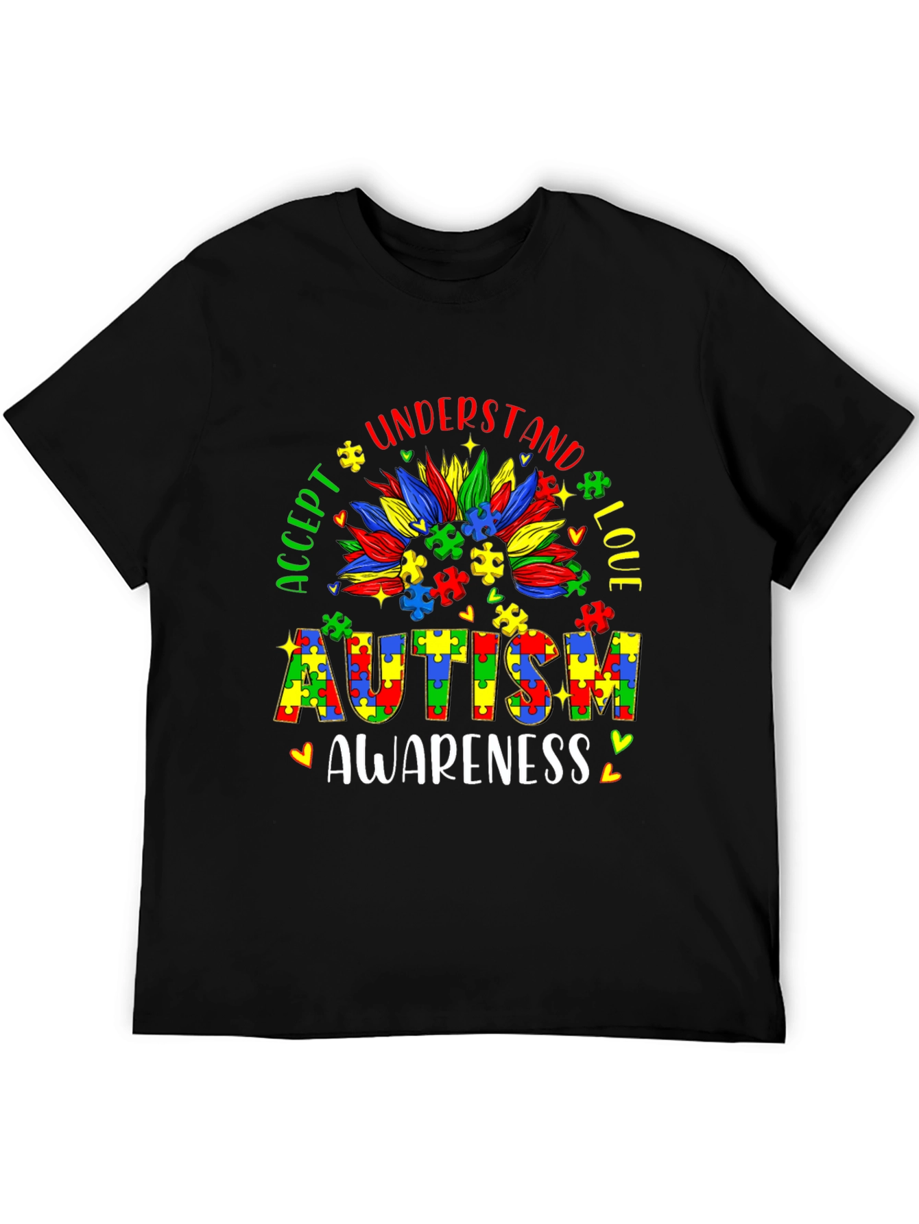 Autism Awareness Puzzle Piece Graphic Tee