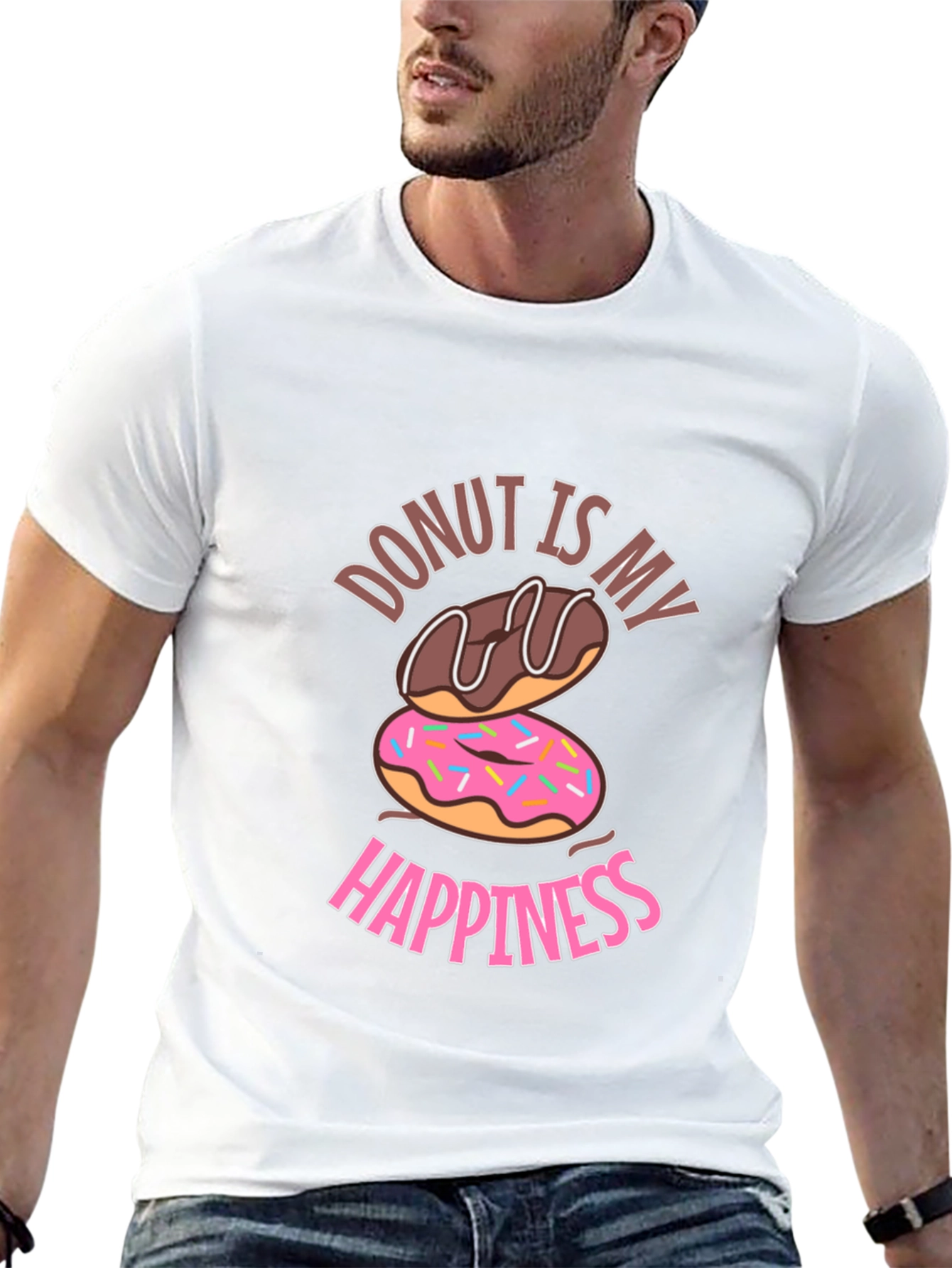 Donut Is My Happiness Graphic T-Shirt