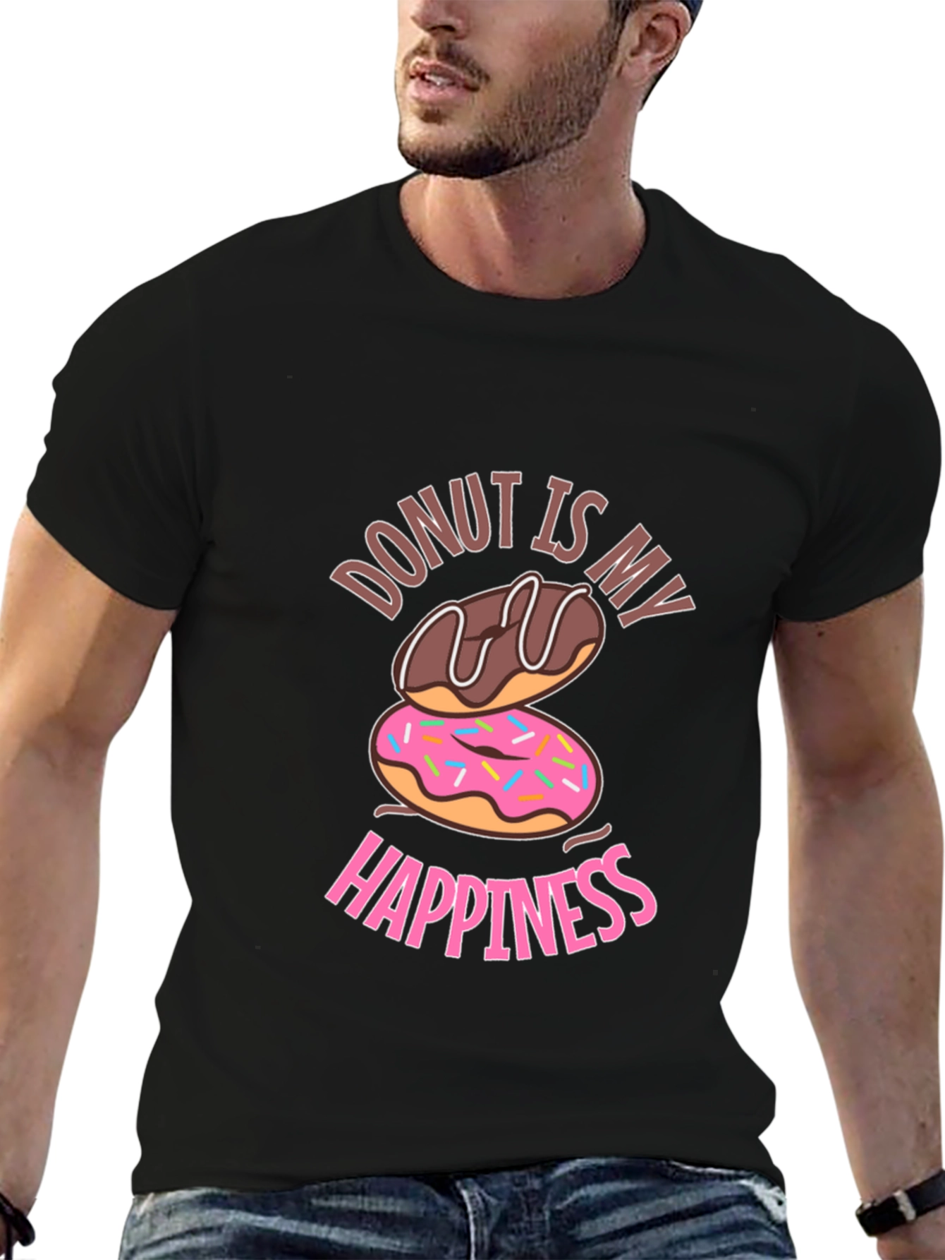 Donut Is My Happiness Graphic T-Shirt