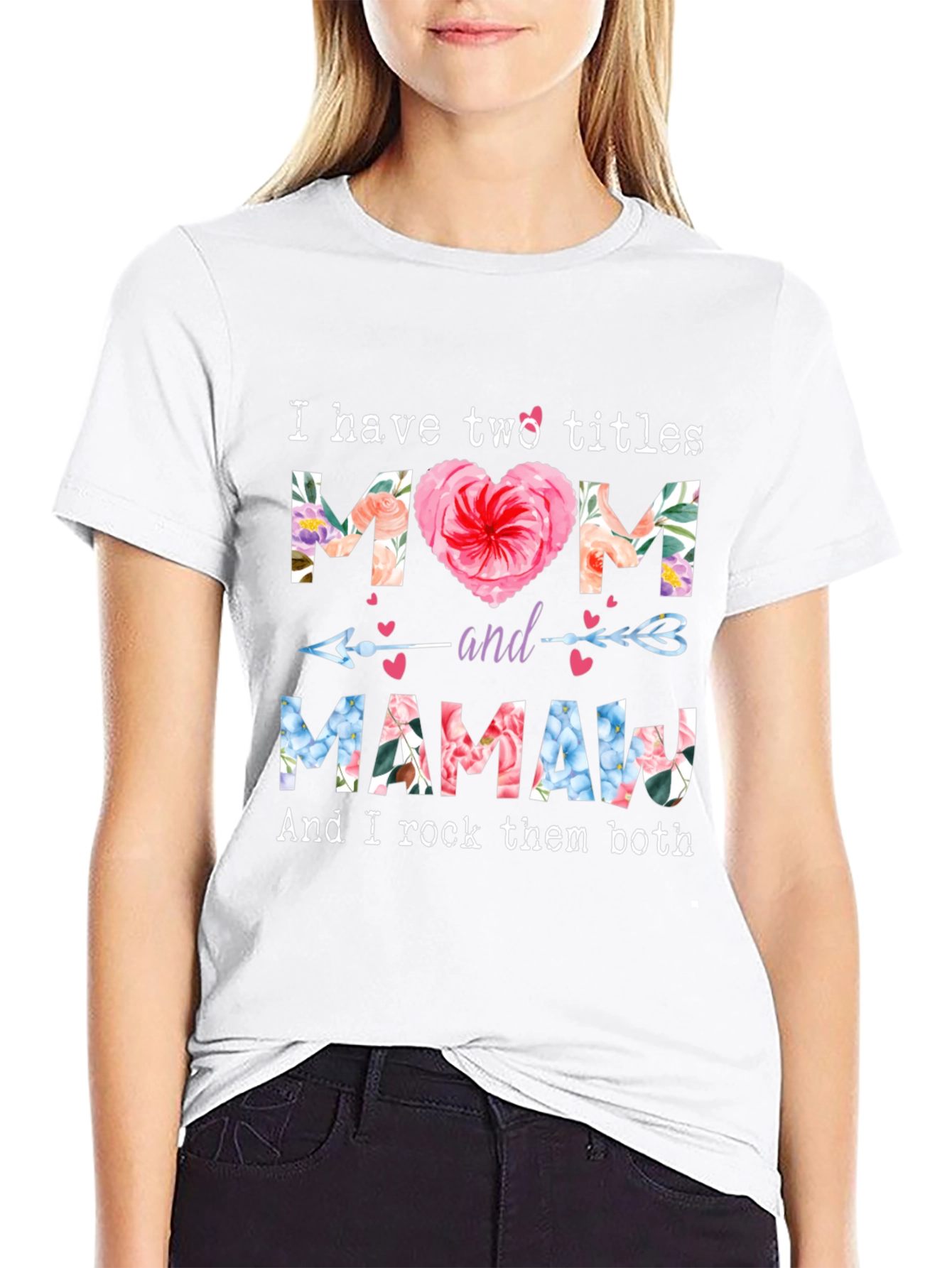 Mom and Mamaw Floral Graphic Tee