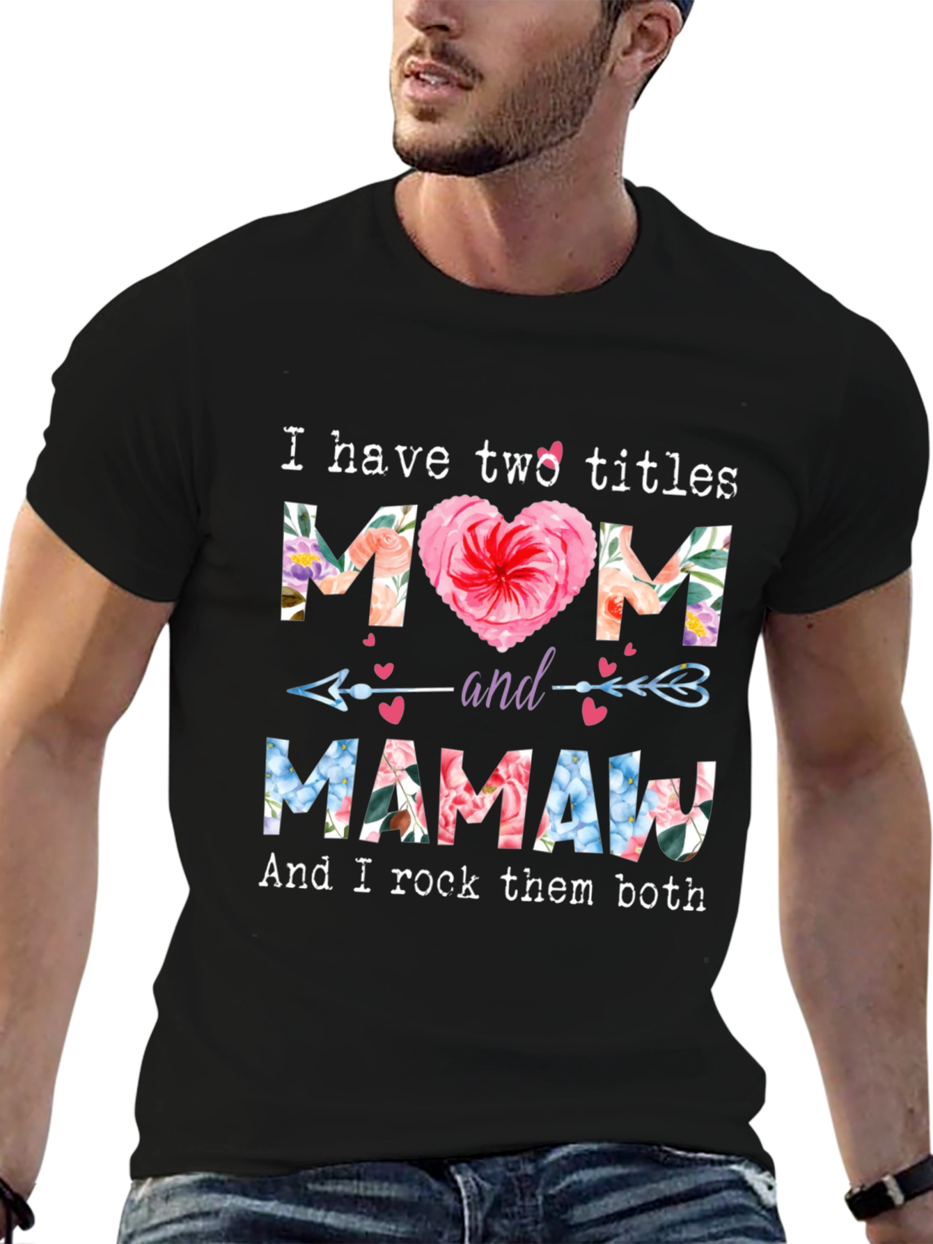Mom and Mamaw Floral Graphic Tee