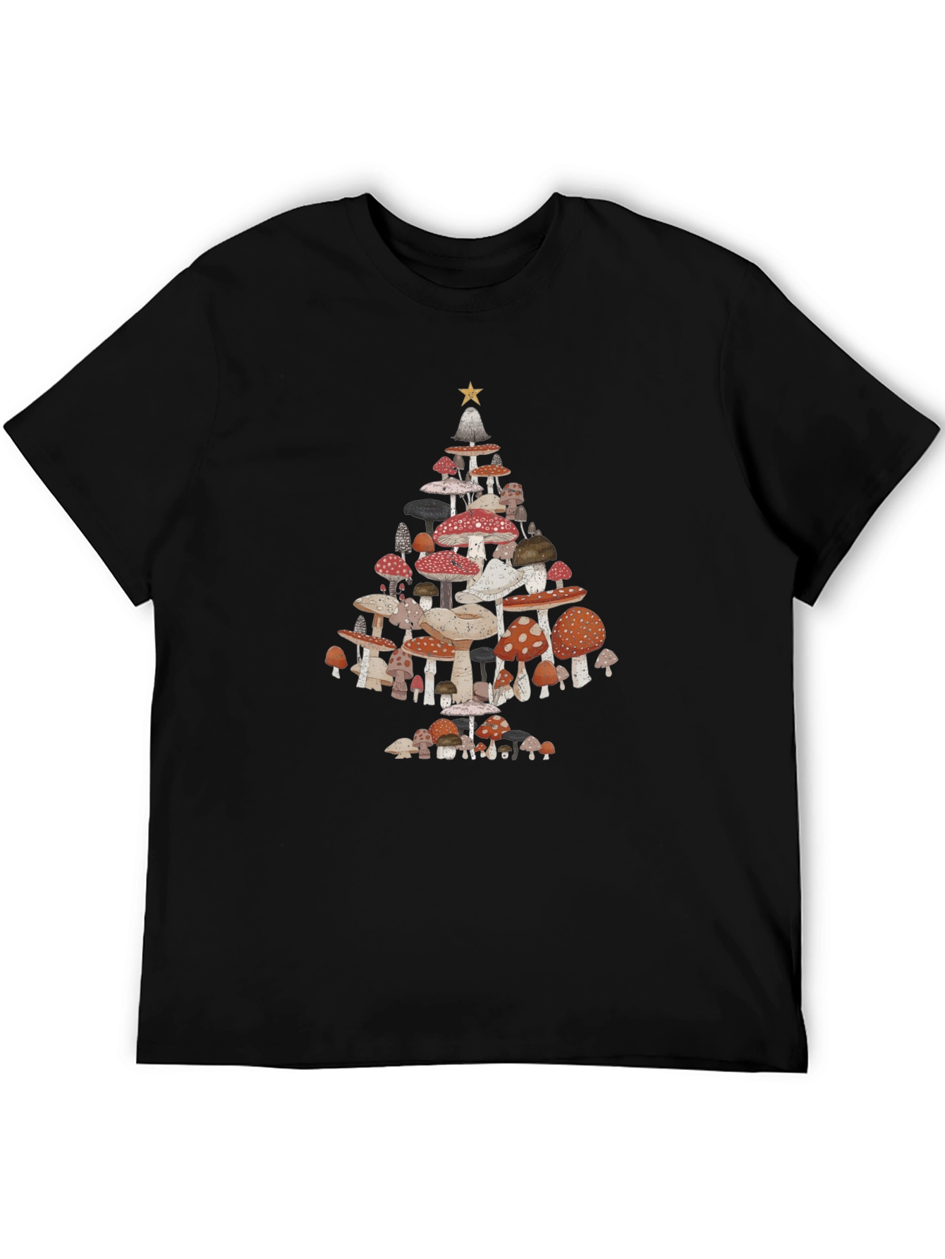 Mushroom Christmas Tree Graphic Tee