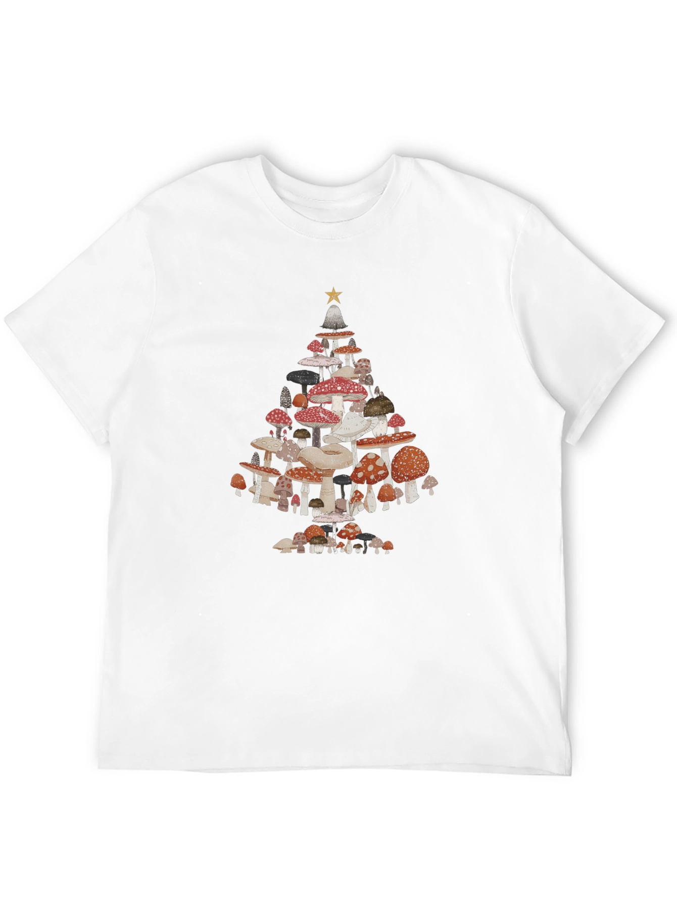 Mushroom Christmas Tree Graphic Tee