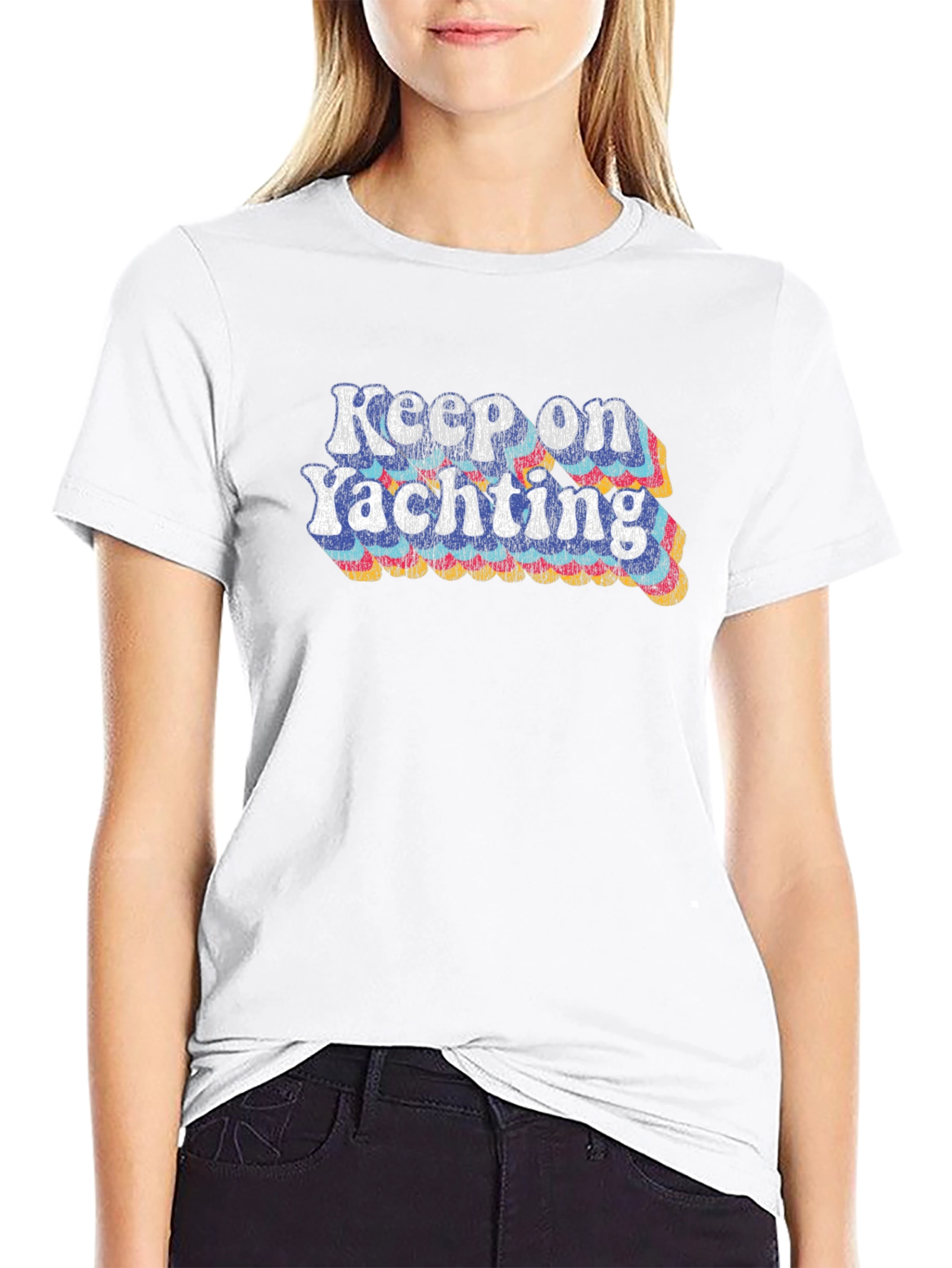 Keep On Yachting Graphic Tee - Retro Style!
