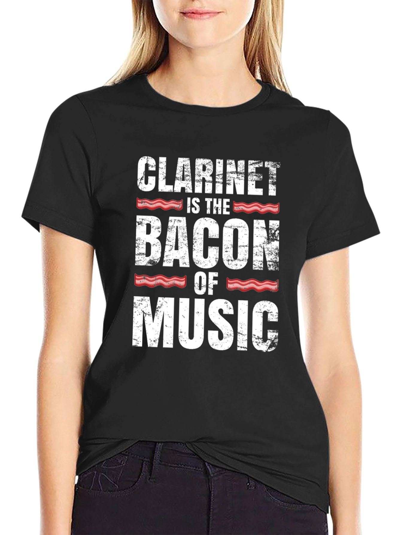 Clarinet Bacon Music T-Shirt