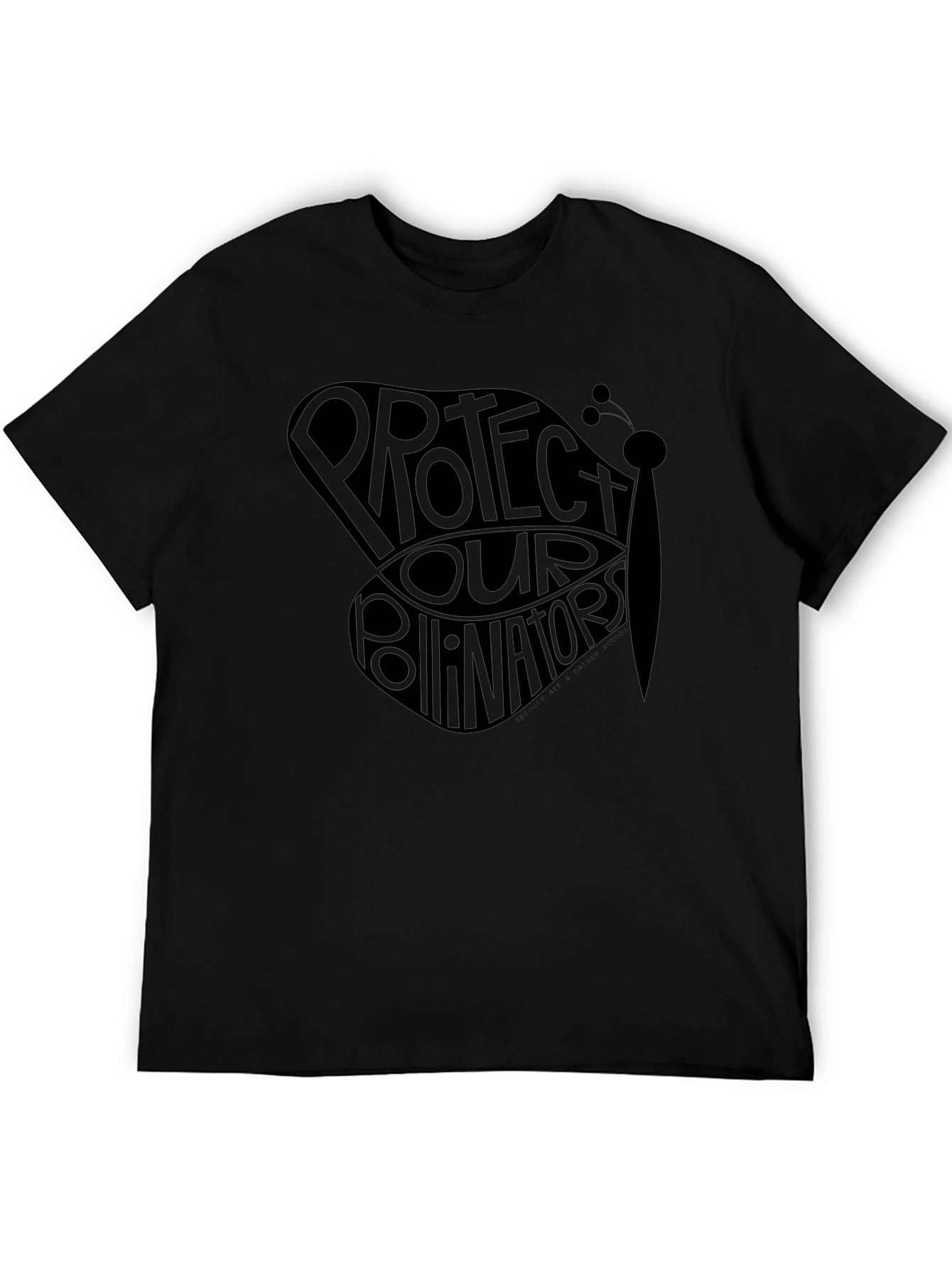 Protect Our Pollinators Butterfly Graphic Tee - Black