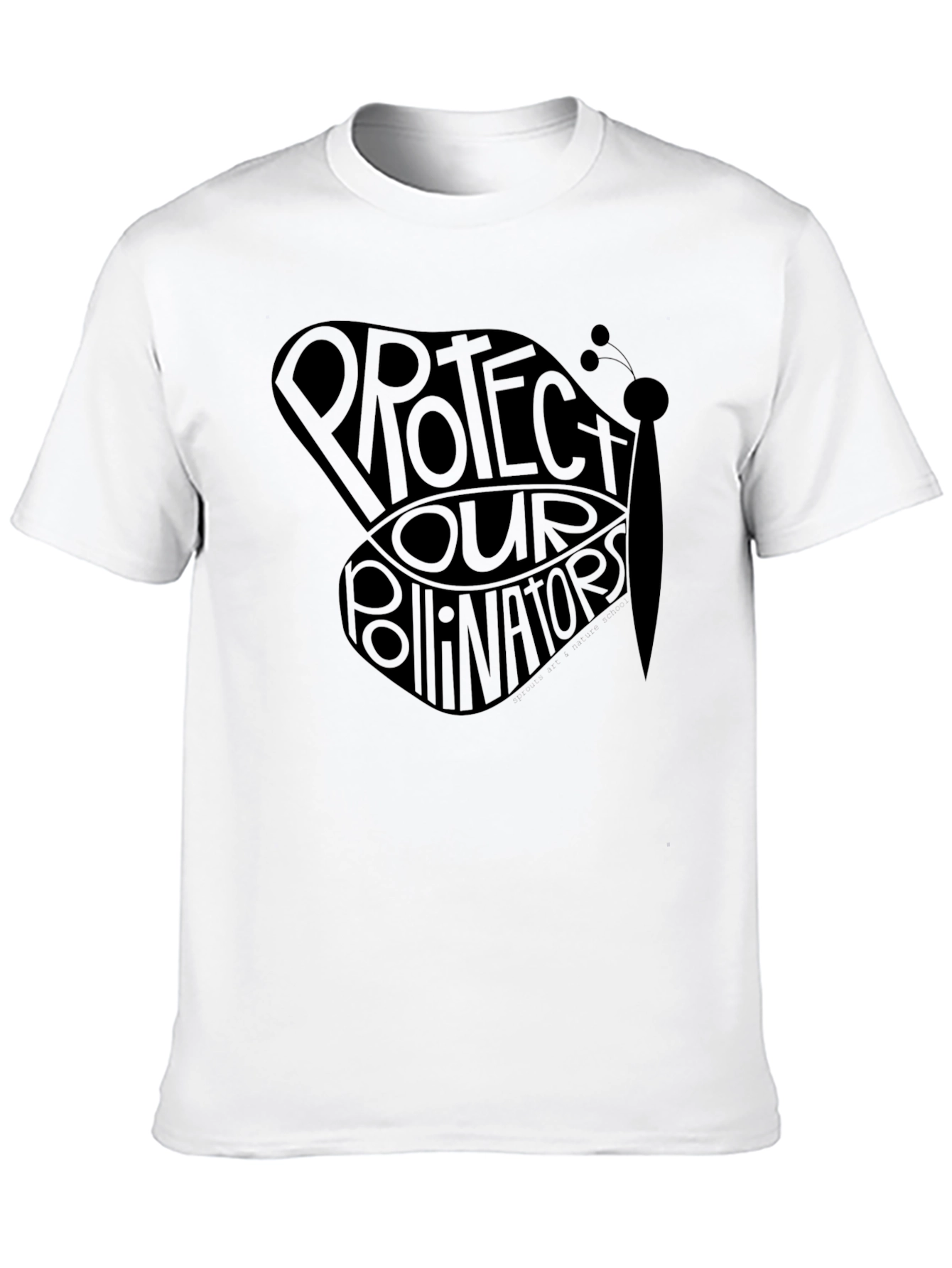 Protect Our Pollinators Butterfly Graphic Tee - Black