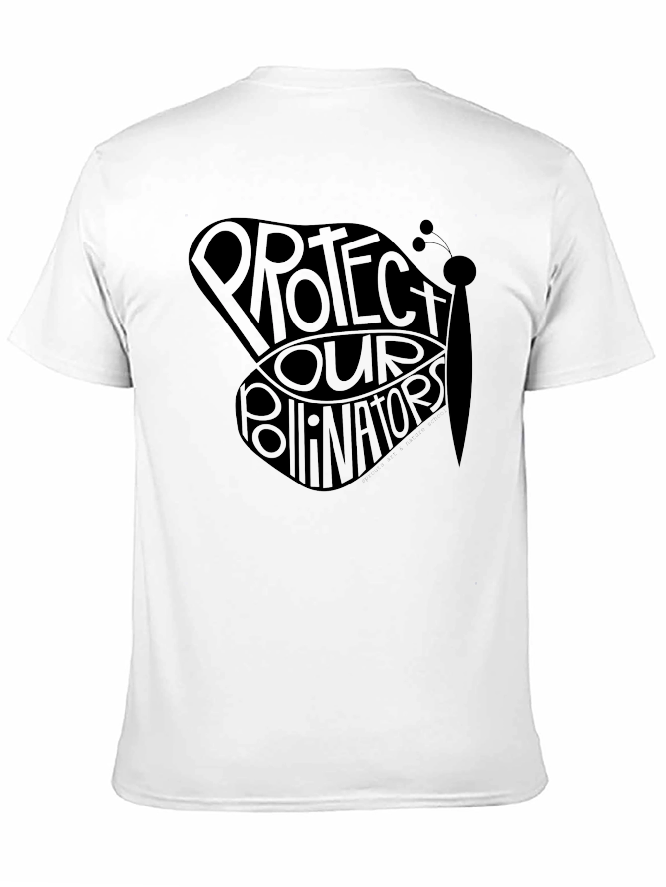 Protect Our Pollinators Butterfly Graphic Tee - Black