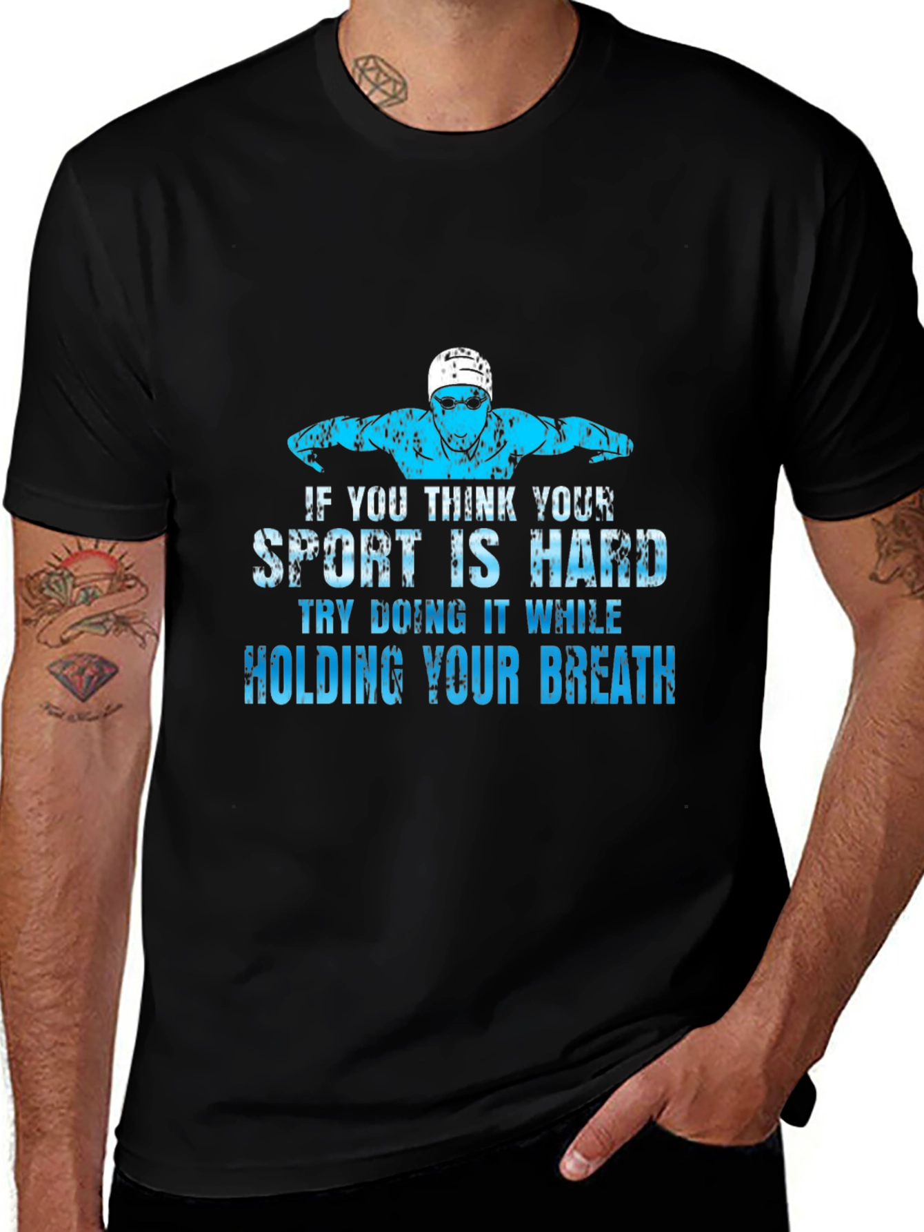 Funny Swimming T-Shirt - Holding Your Breath Sport