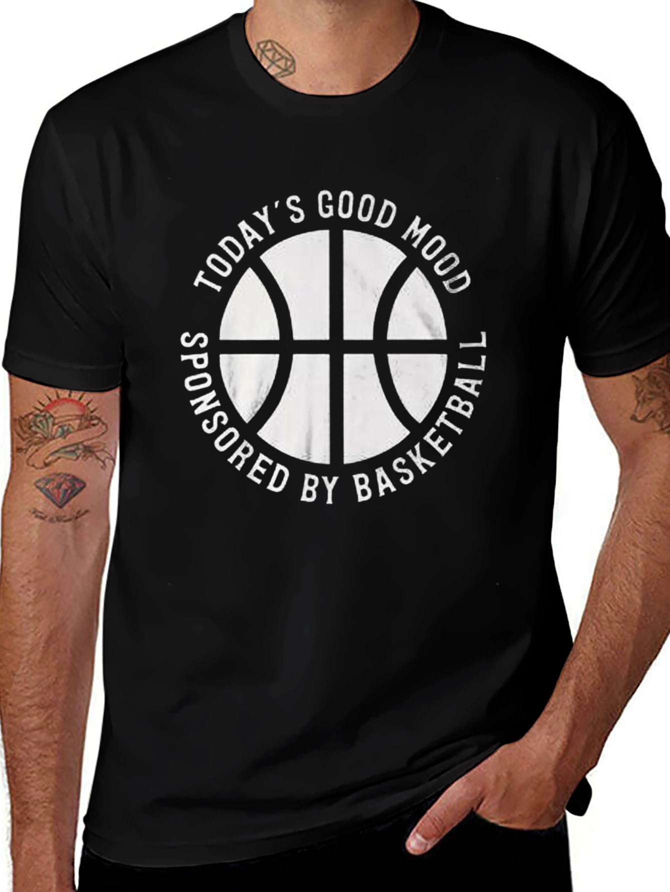 Todays Good Mood Basketball Graphic Tee