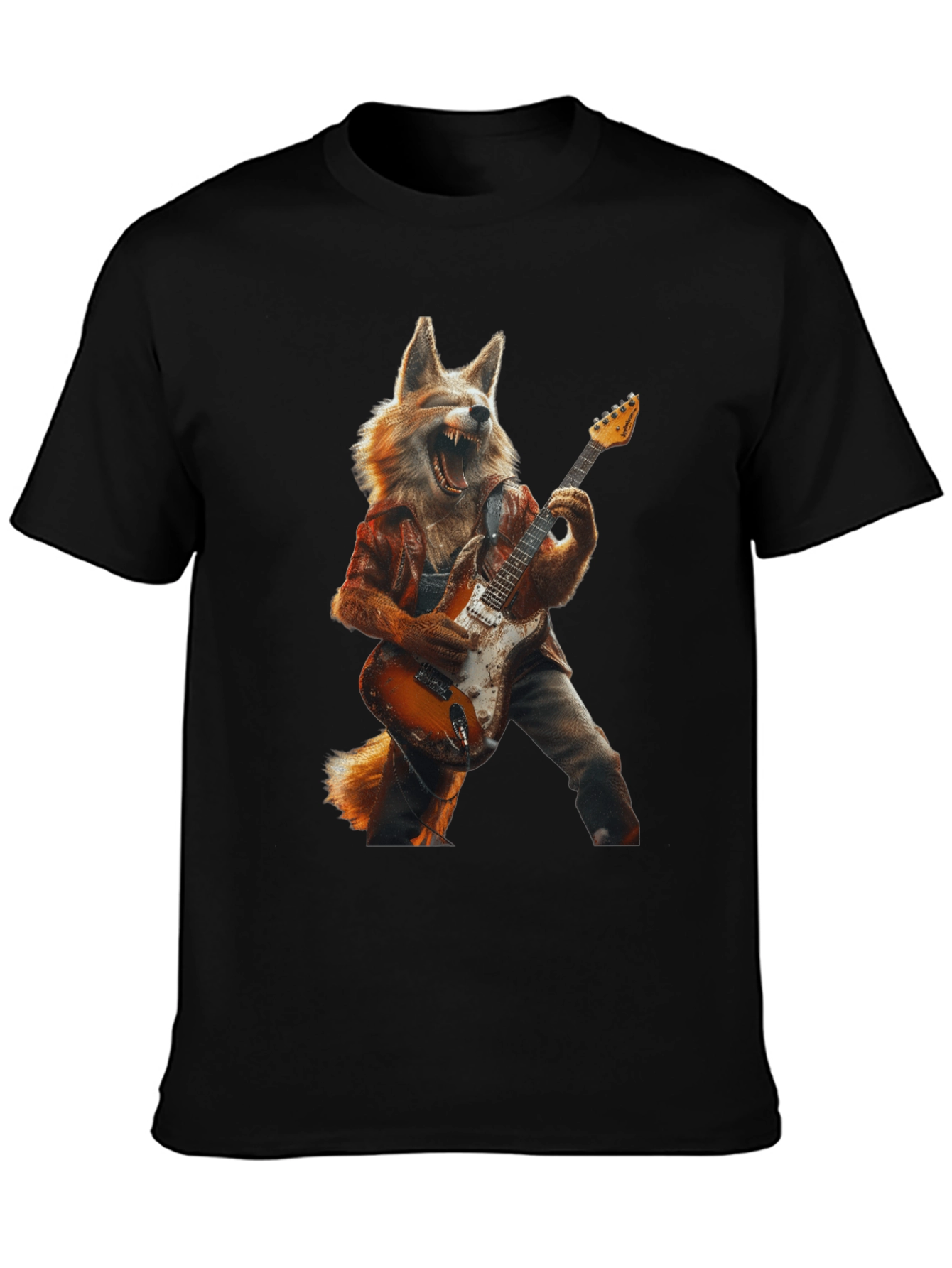 Fox Guitarist Graphic Tee - Rock On!