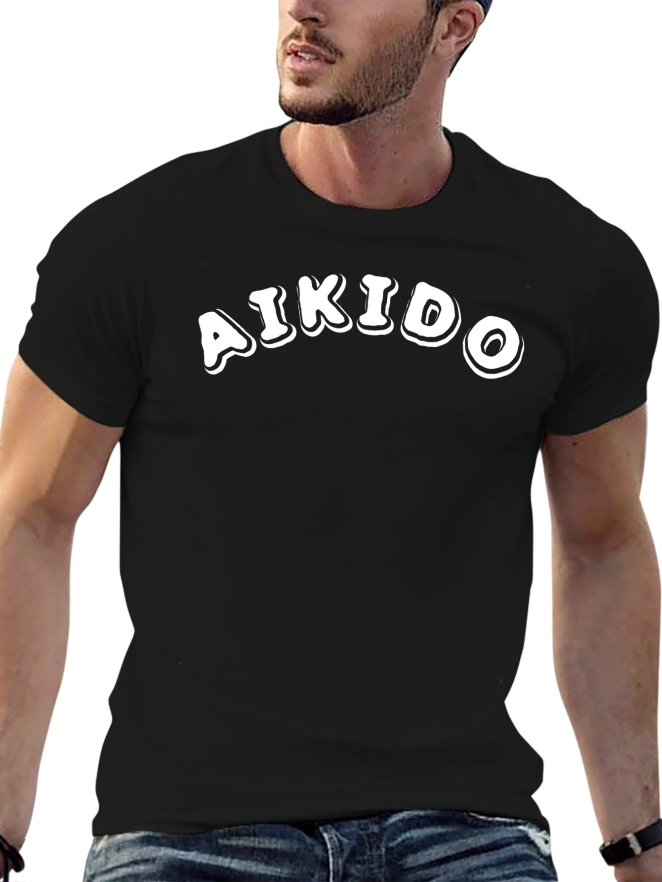 Aikido Black T-Shirt - Martial Arts Training