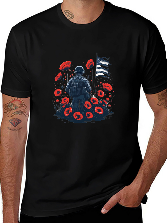 Remembrance Day T-Shirt - Poppy Field Design