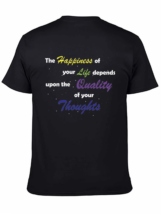 Happiness of Life T-Shirt - Quality Thoughts Graphic Tee