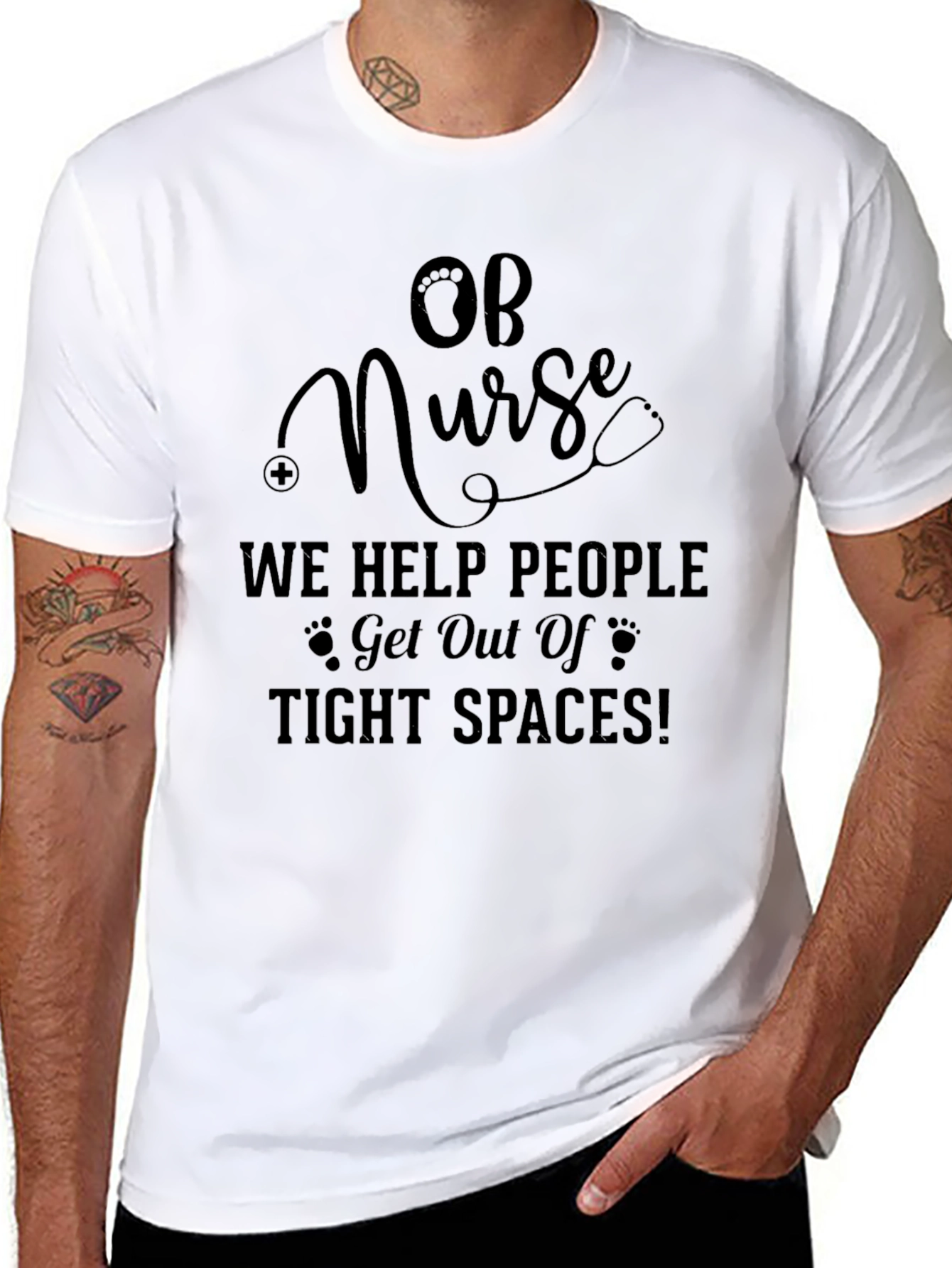 OB Nurse Tight Spaces Tee
