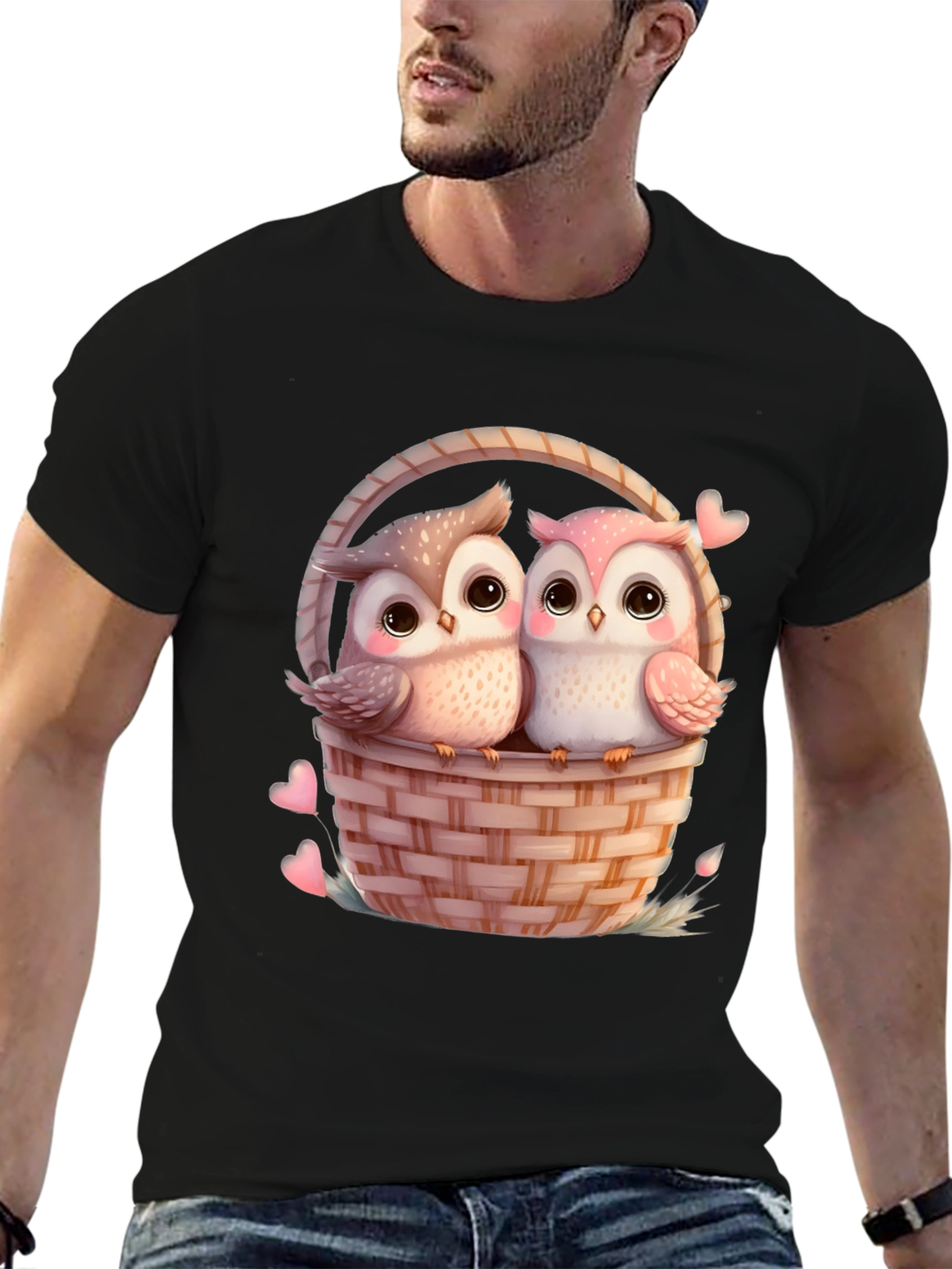 Owl Love Basket Graphic Tee