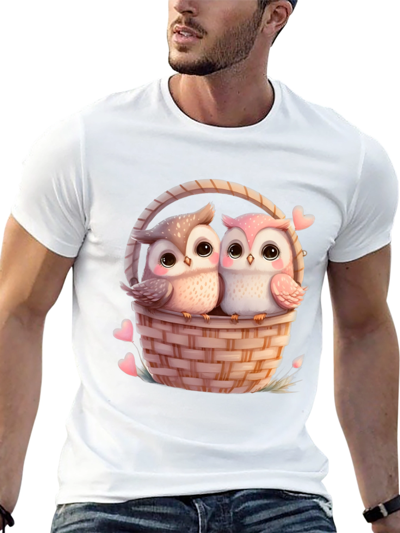 Owl Love Basket Graphic Tee