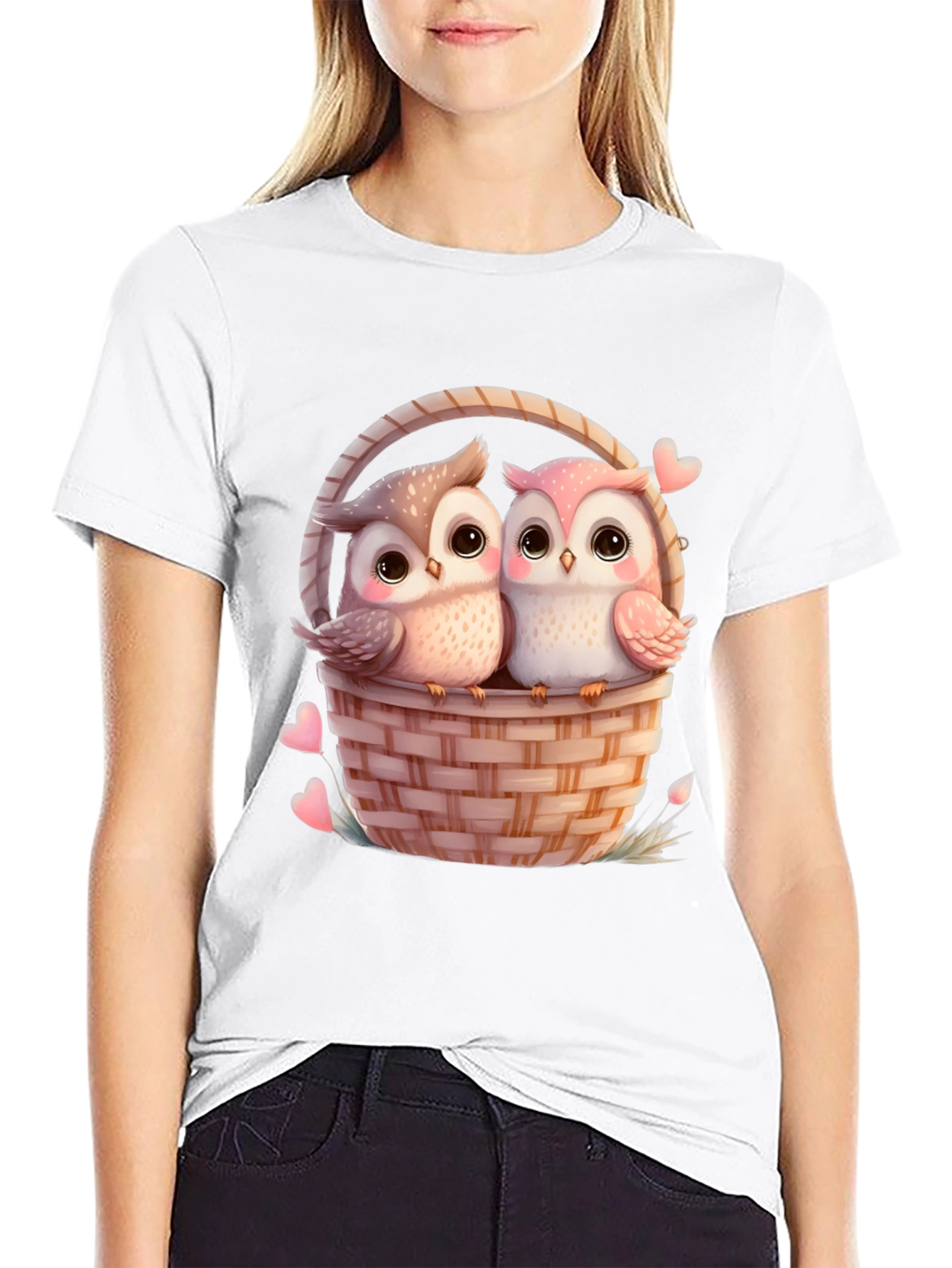 Owl Love Basket Graphic Tee