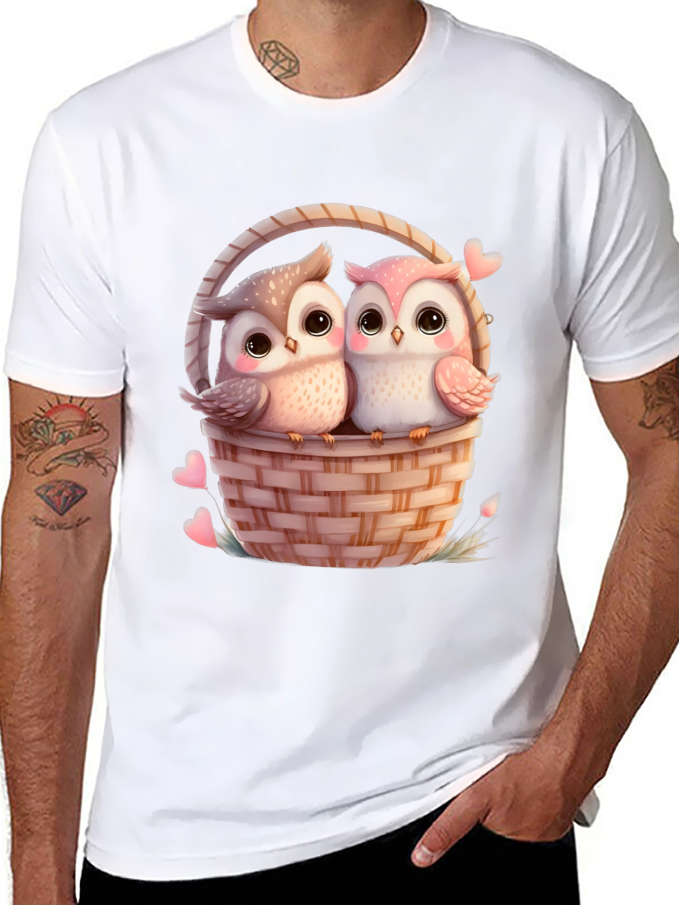 Owl Love Basket Graphic Tee