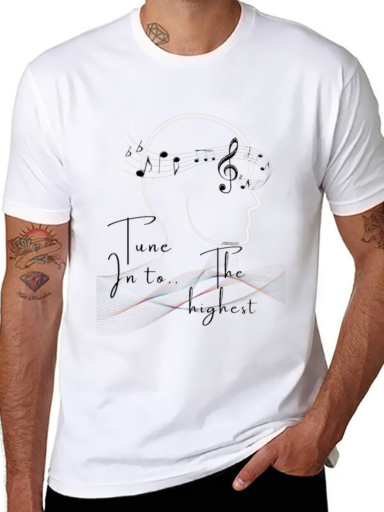 Musical Mind Black Graphic T-Shirt