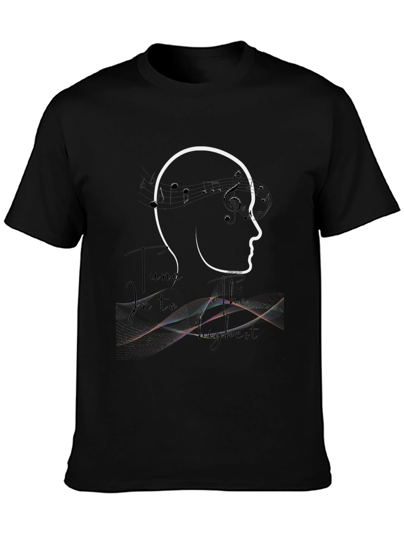 Musical Mind Black Graphic T-Shirt