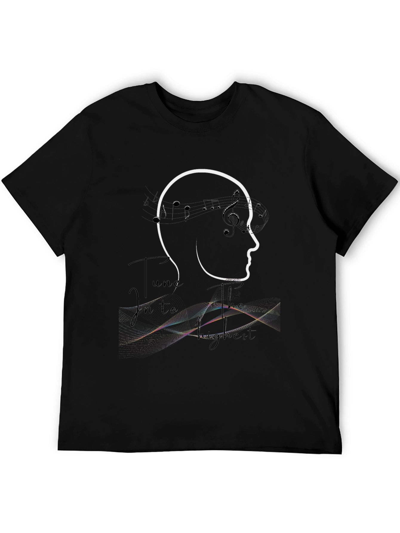 Musical Mind Black Graphic T-Shirt
