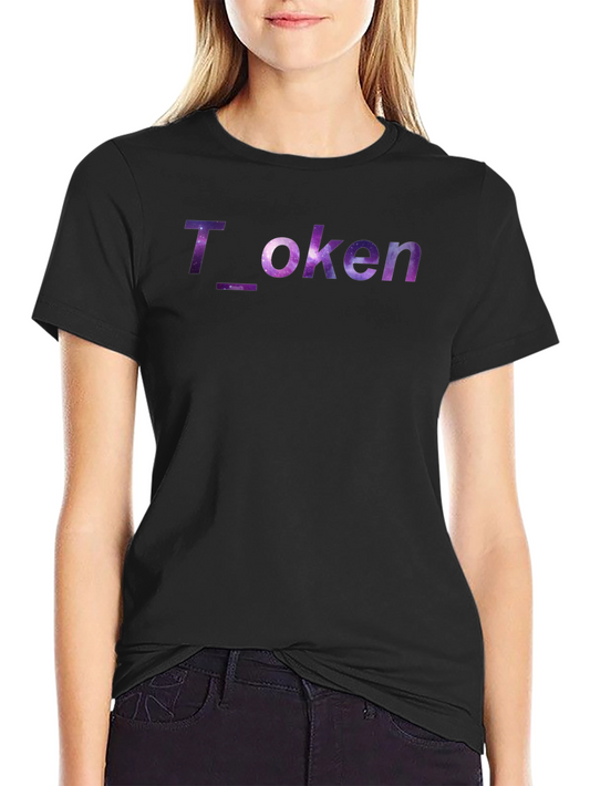 Galaxy Token Graphic Black Tee - Trendy Universe Design