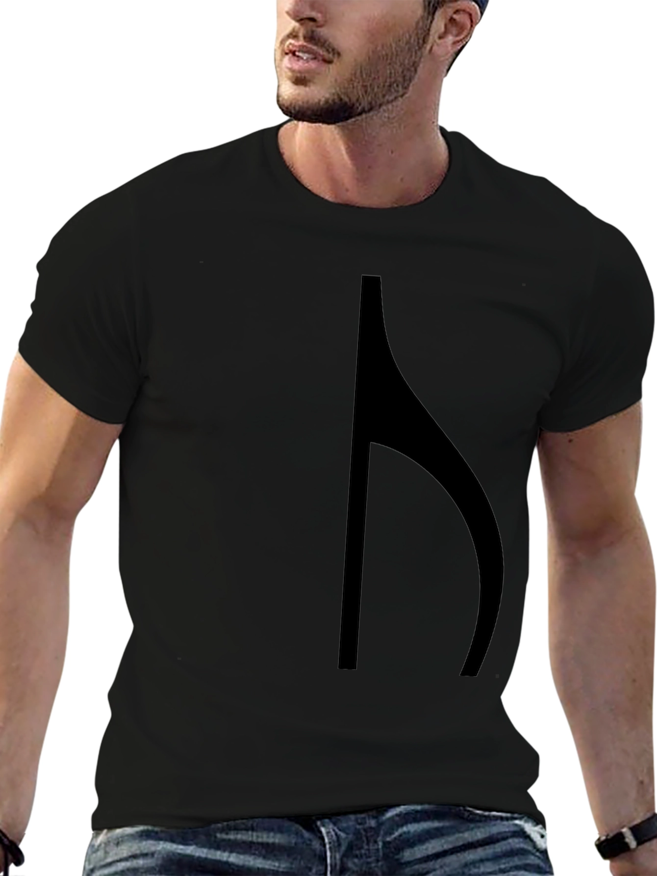 Modern Geometric Black Graphic Tee