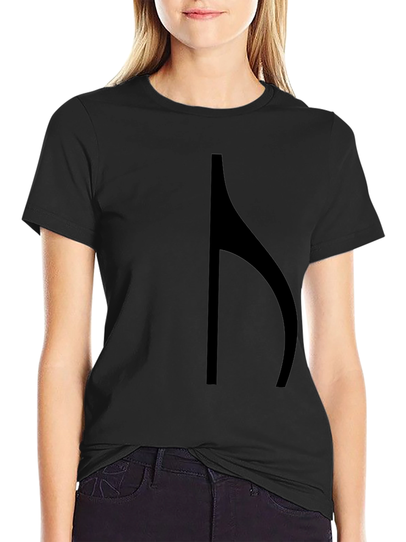 Modern Geometric Black Graphic Tee