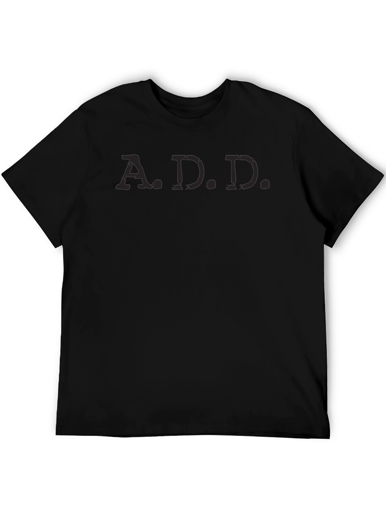 Mens Black A.D.D. T-Shirt