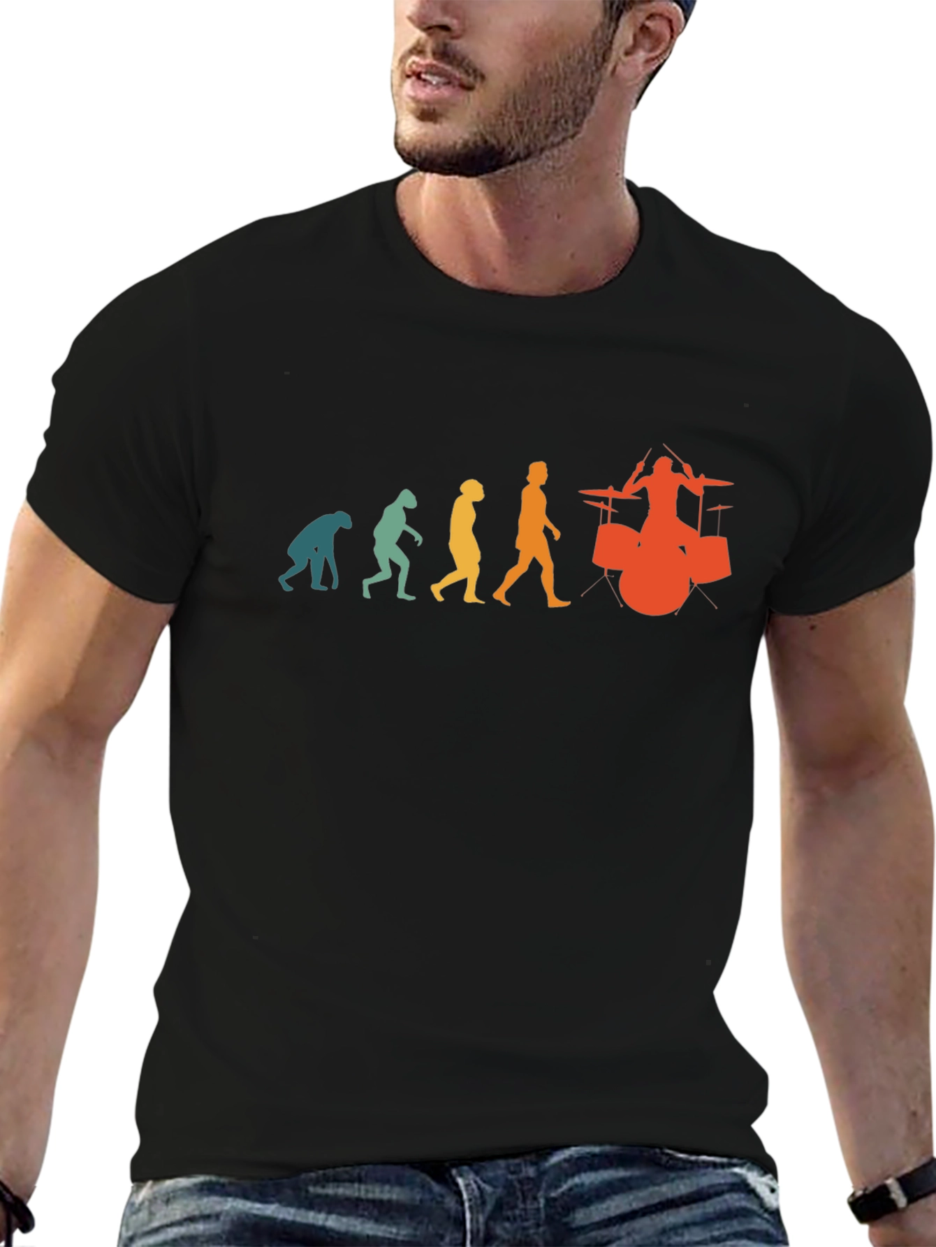 Evolution of Drummer T-Shirt - Funny Music Tee