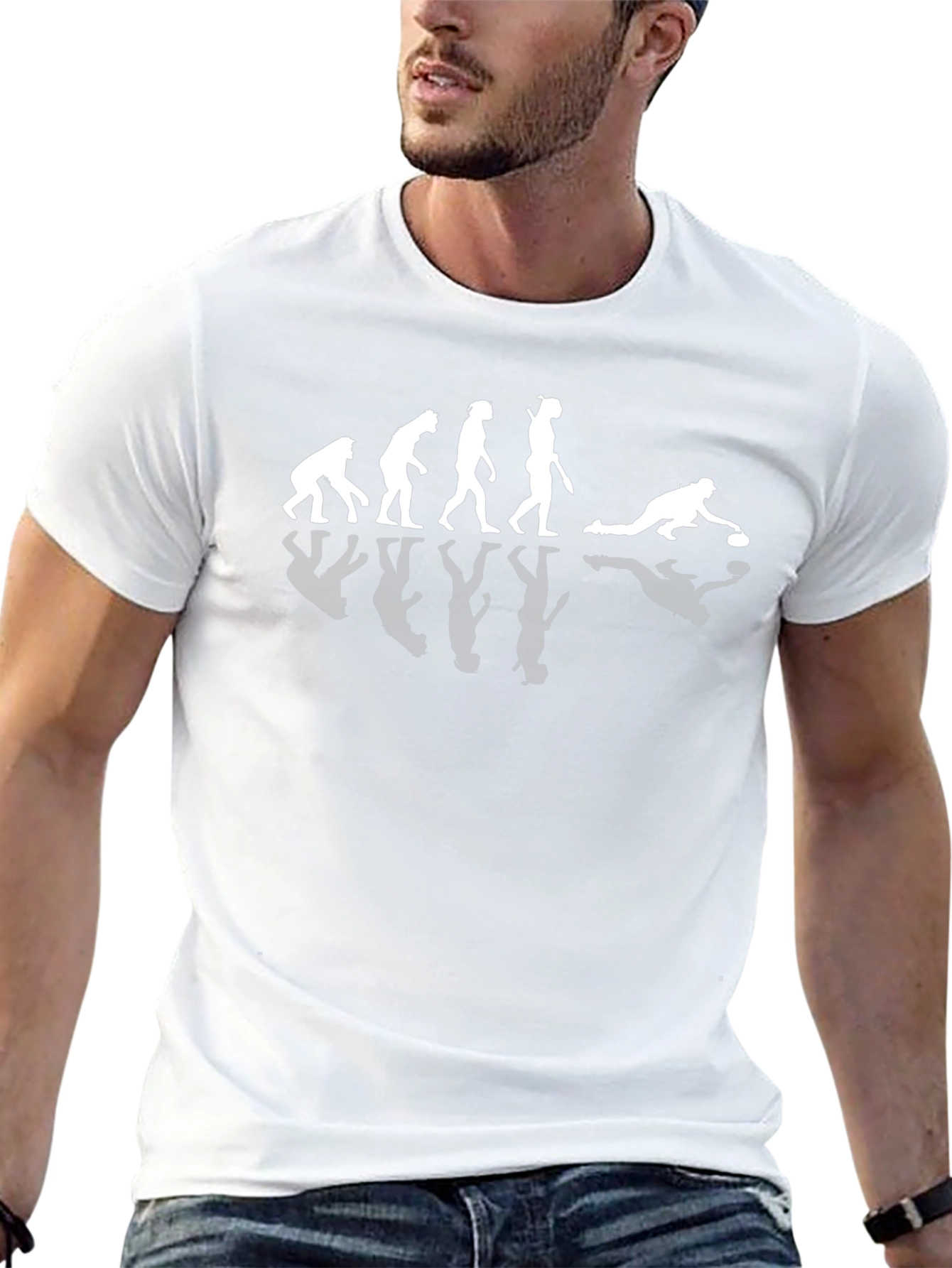 Curling Evolution T-Shirt Black Cotton Tee