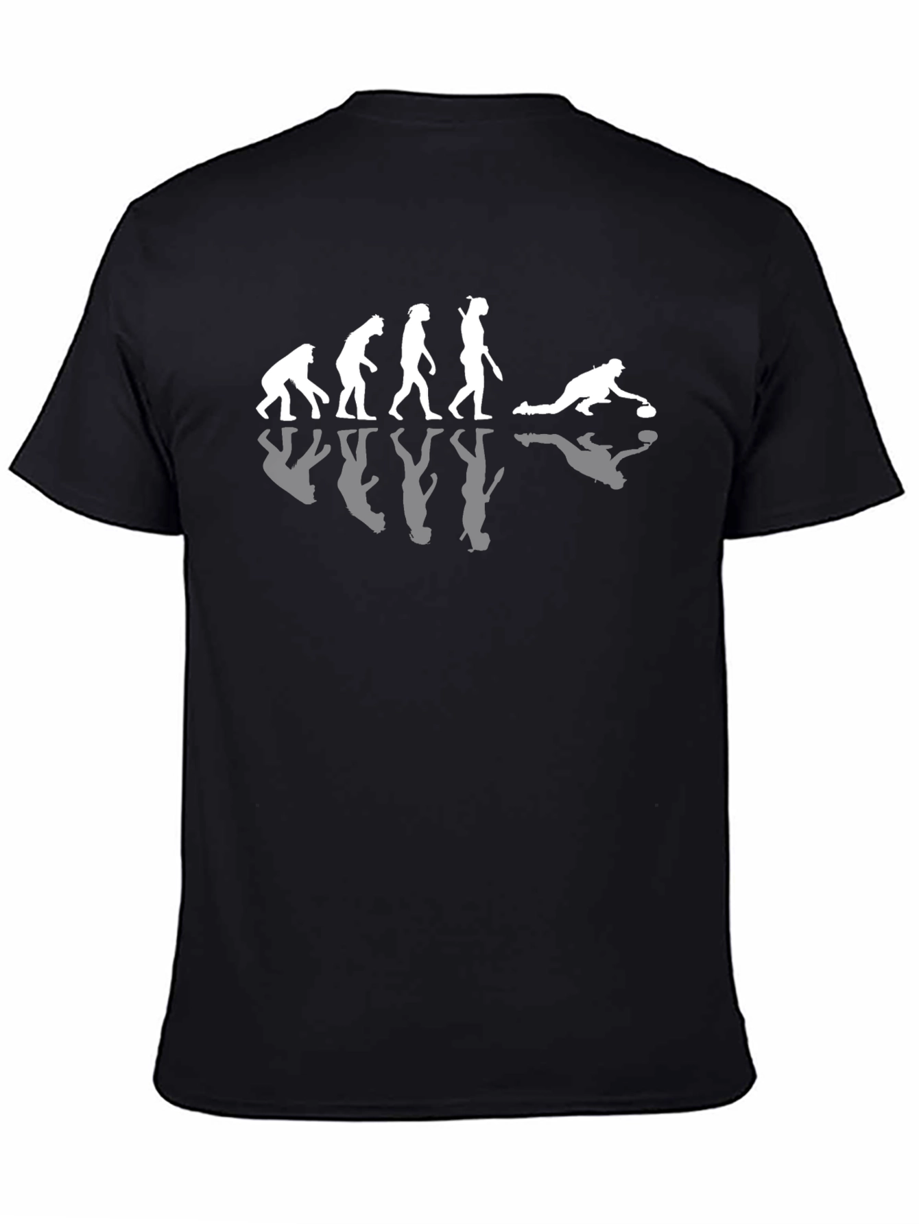 Curling Evolution T-Shirt Black Cotton Tee
