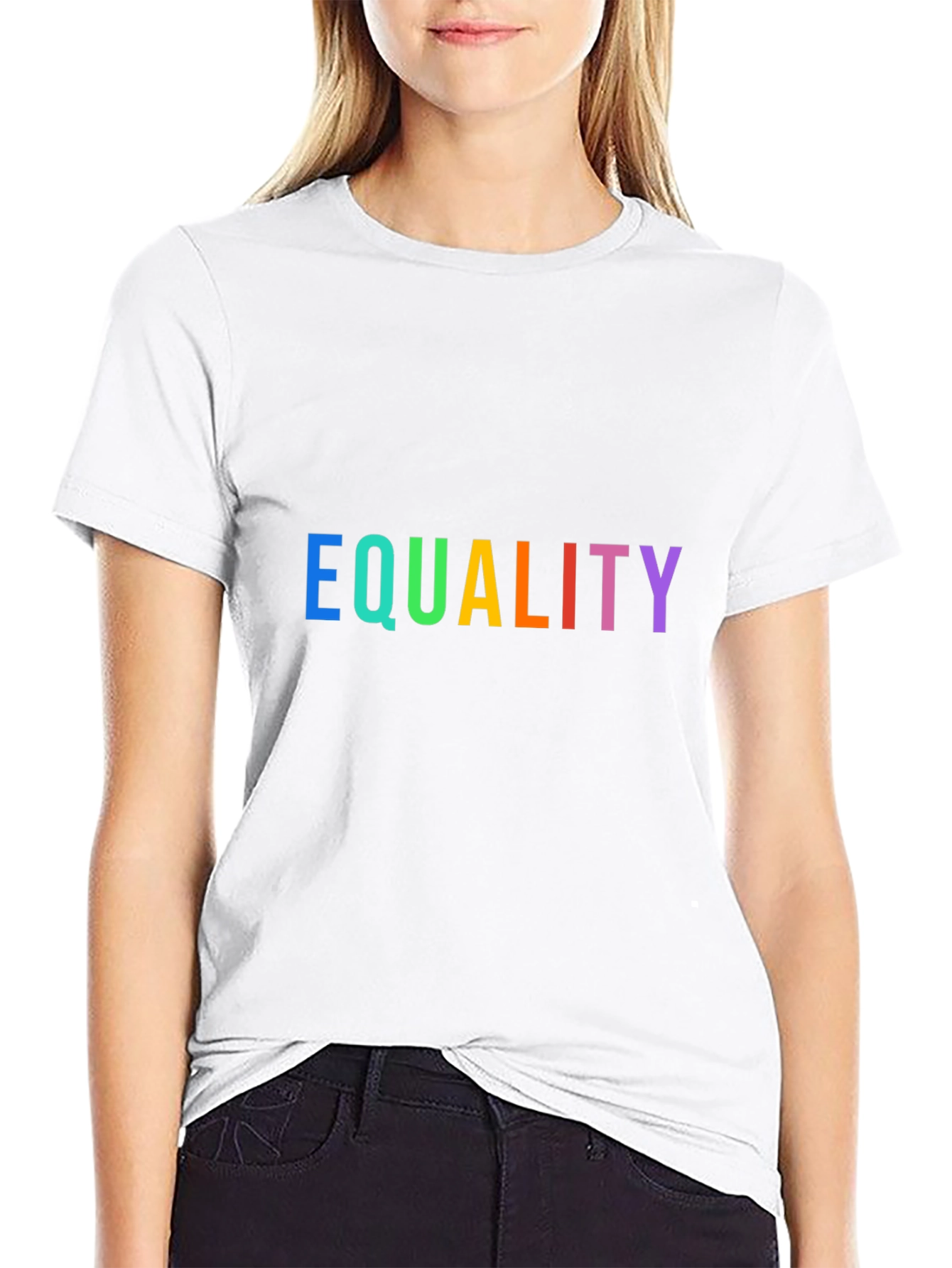 Equality Rainbow Text T-Shirt