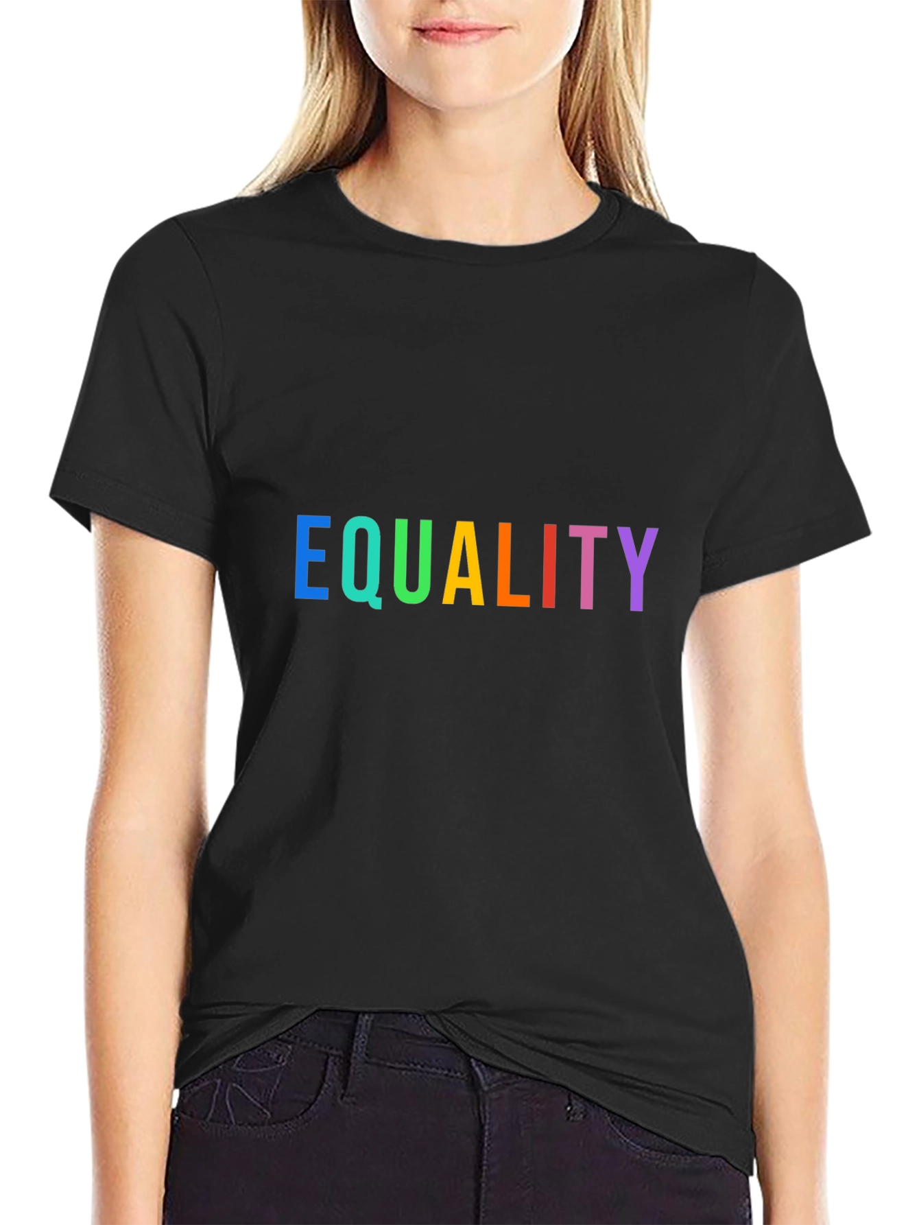 Equality Rainbow Text T-Shirt