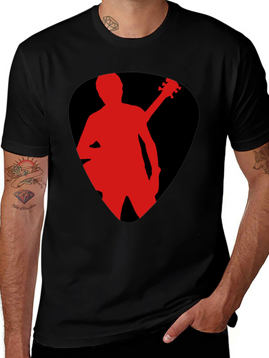 Guitar Pick Silhouette T-Shirt - Black