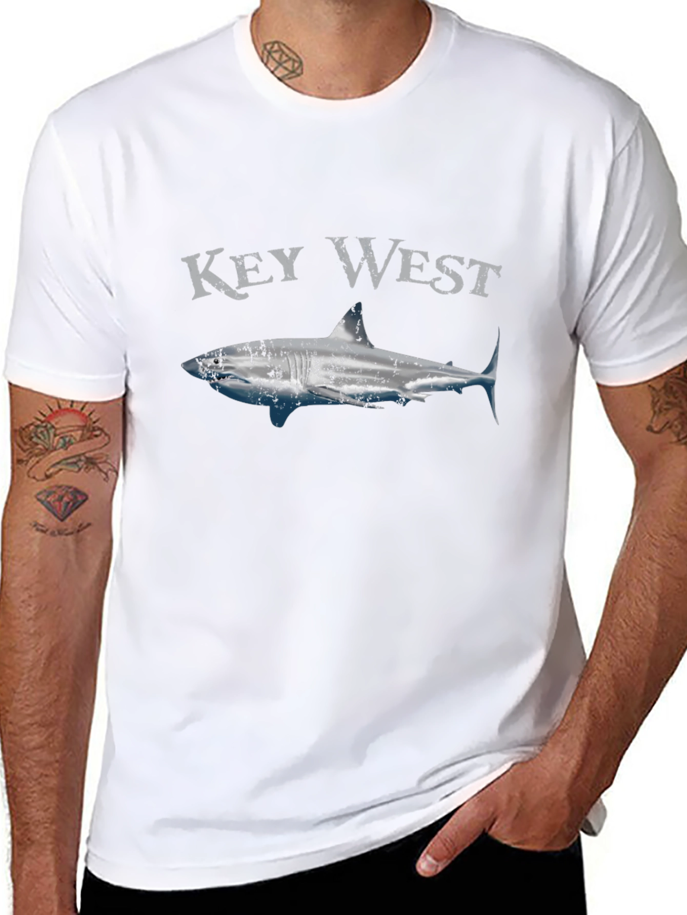 Key West Shark Graphic T-Shirt