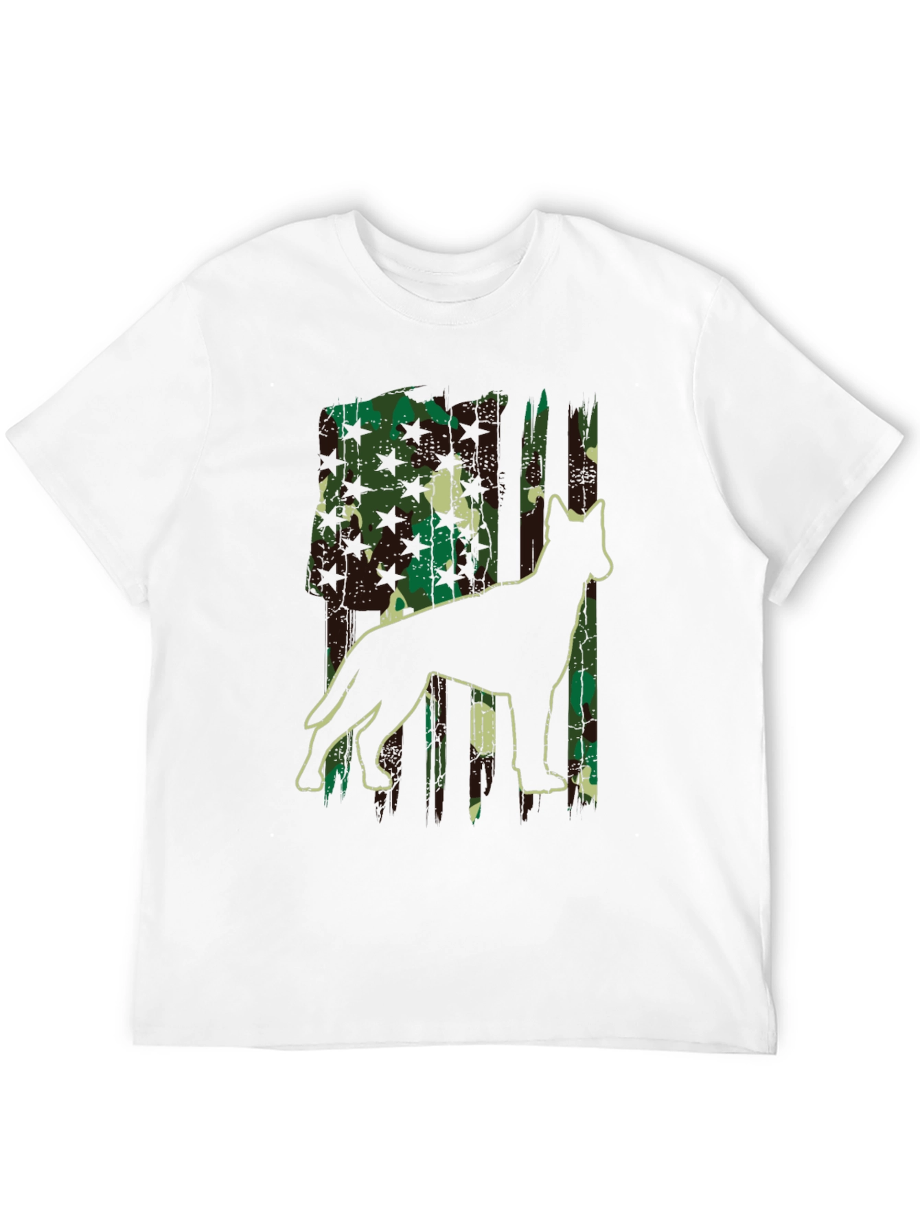 Camo Dog Silhouette Graphic Tee - Classic Fit