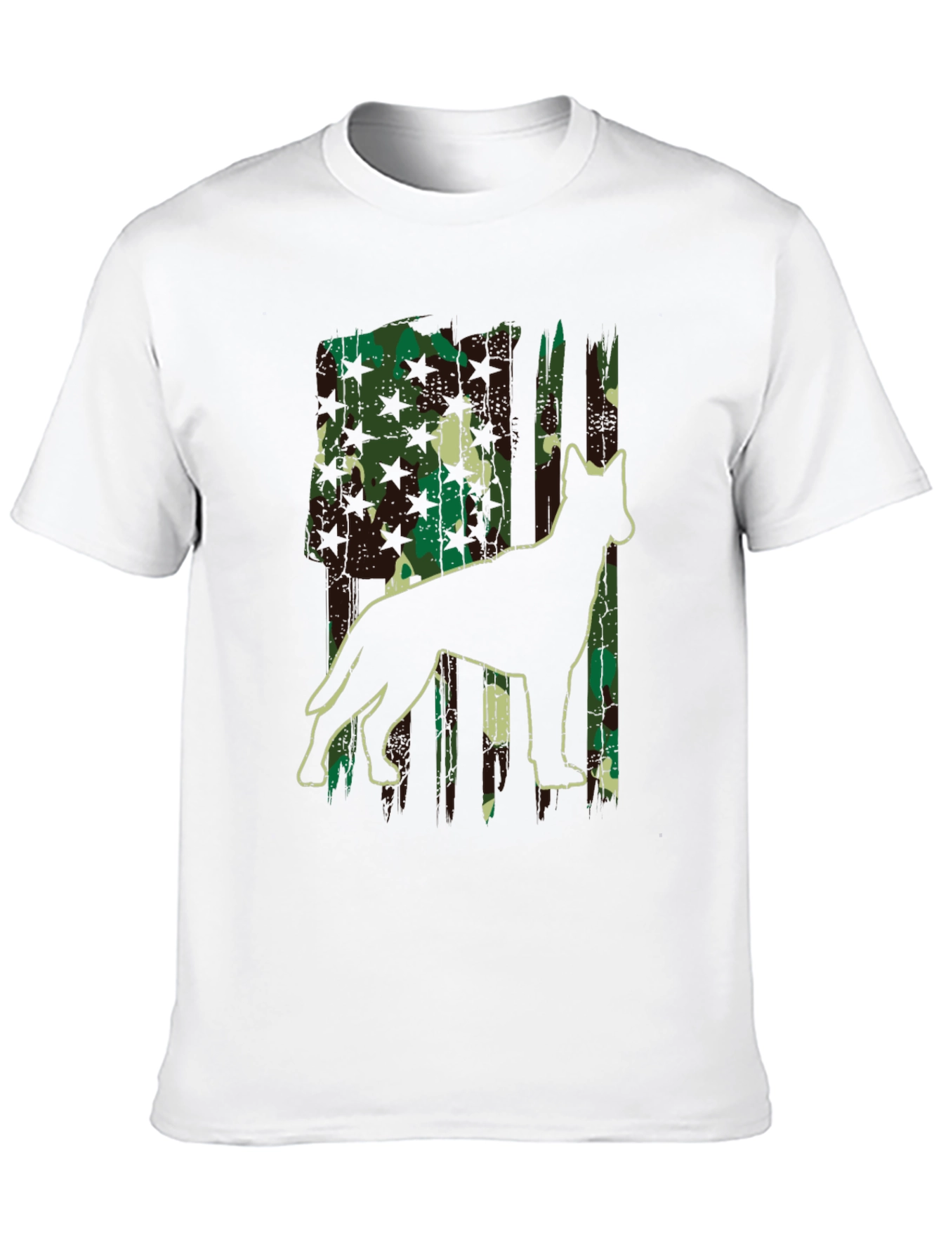 Camo Dog Silhouette Graphic Tee - Classic Fit