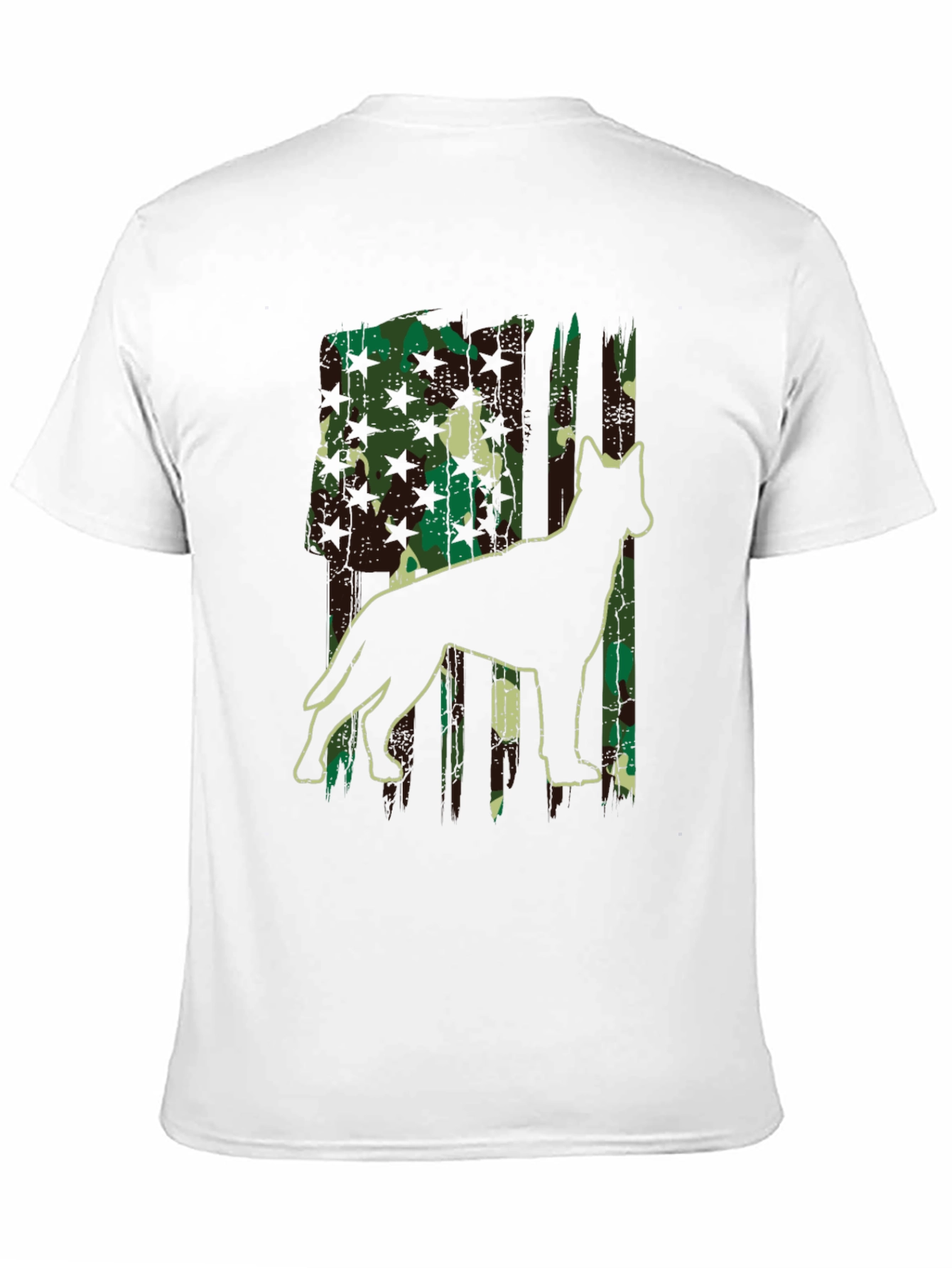 Camo Dog Silhouette Graphic Tee - Classic Fit