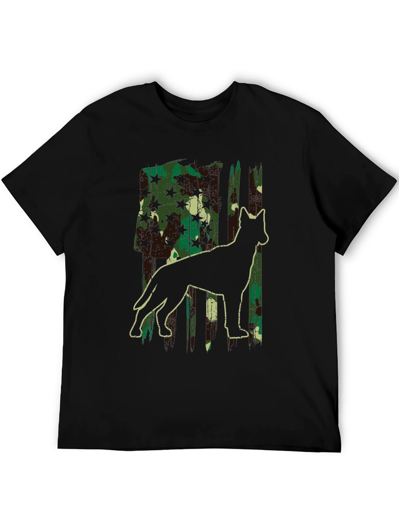 Camo Dog Silhouette Graphic Tee - Classic Fit