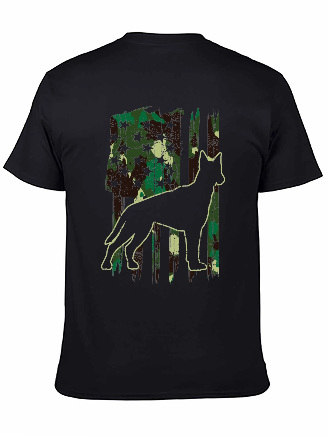 Camo Dog Silhouette Graphic Tee - Classic Fit