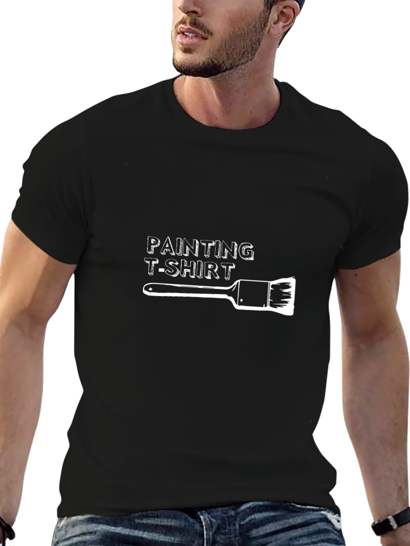 Painter T-Shirt | Brush Graphic Tee | Unisex Black