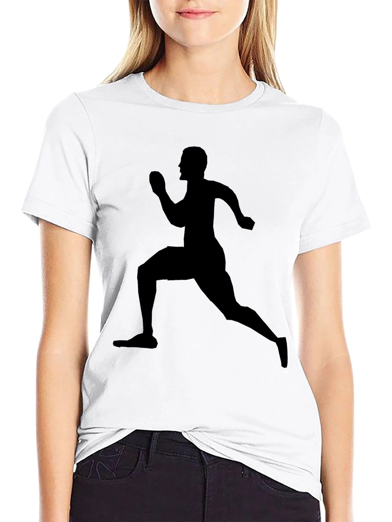 Running Silhouette Tee - Black Graphic T-Shirt