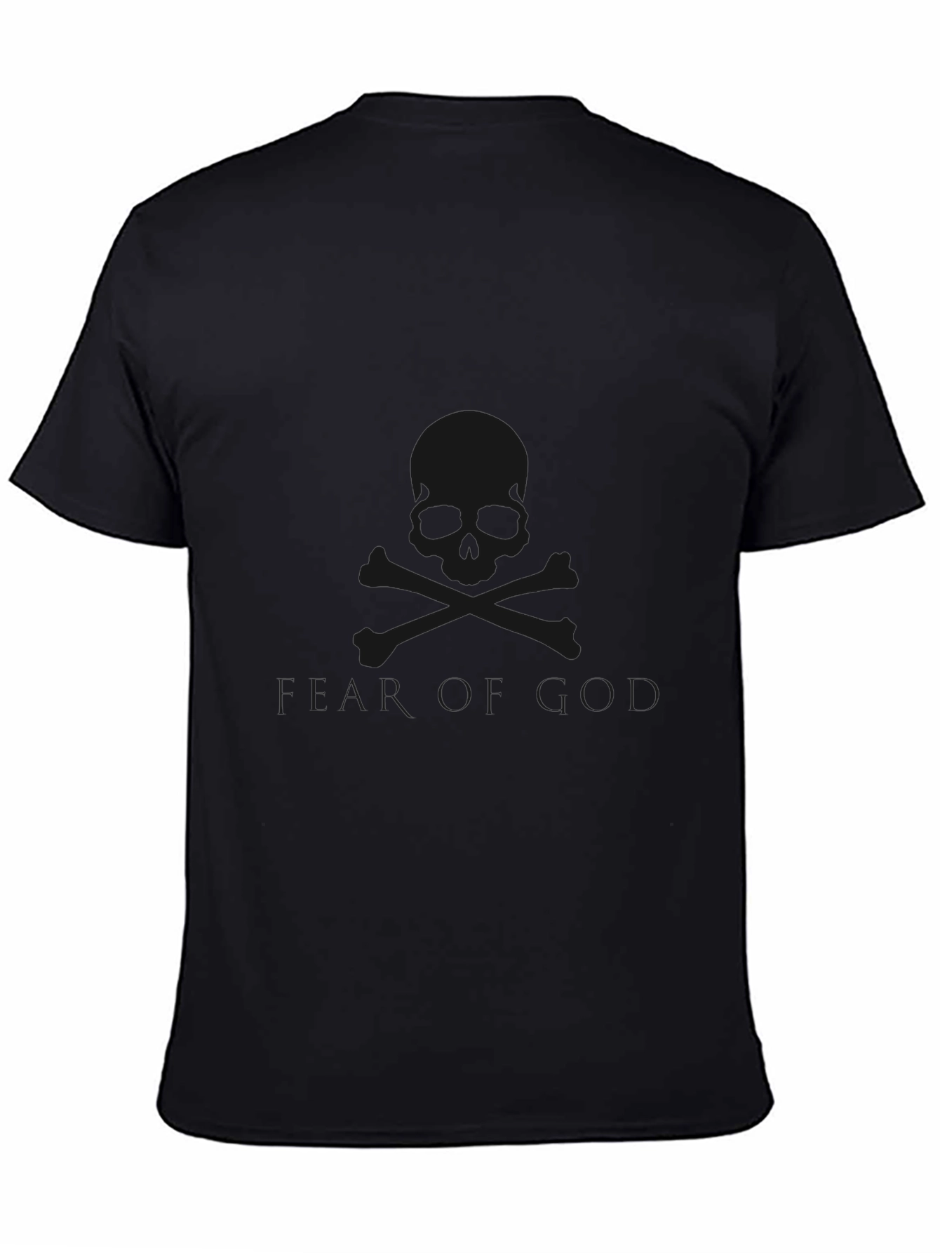 Skull Graphic Tee - Black Cotton Blend Casual T-Shirt