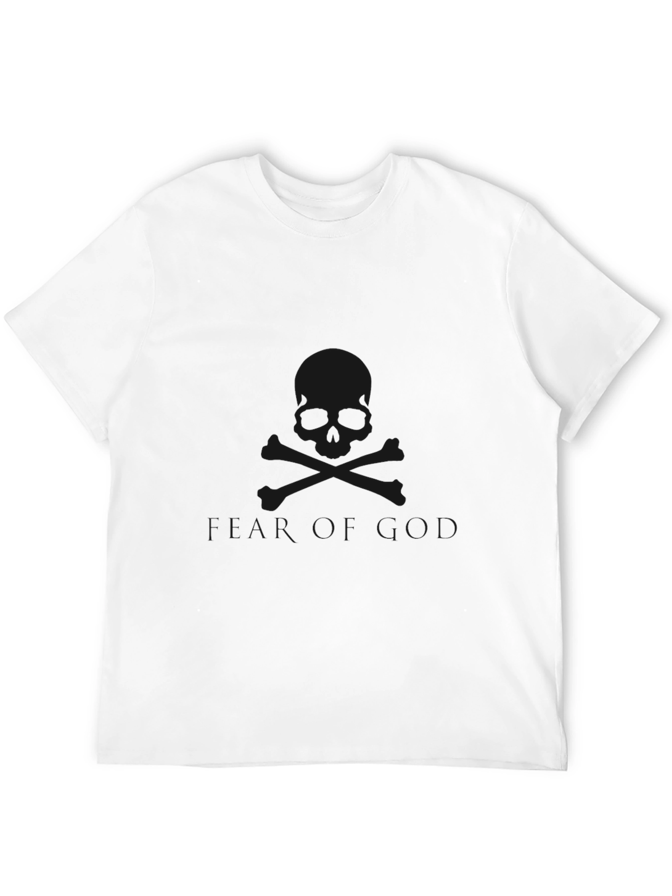 Skull Graphic Tee - Black Cotton Blend Casual T-Shirt