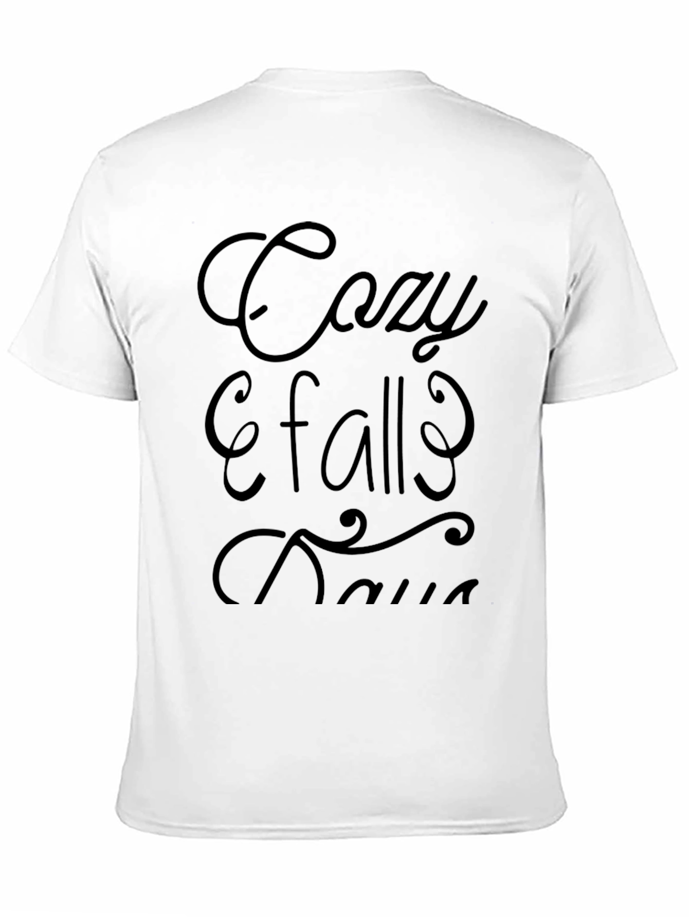 Cozy Fall Days Black Graphic Tee Shirt
